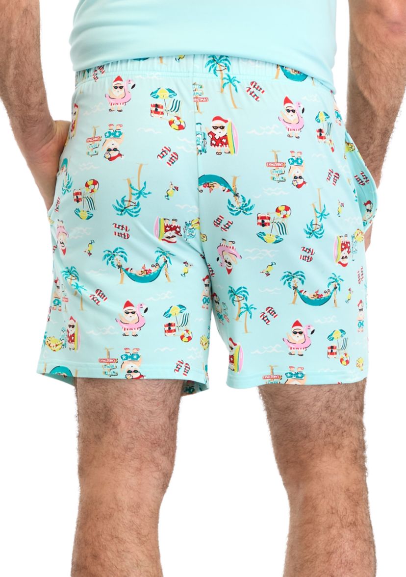 Mens Beachy Christmas Pajama Shorts