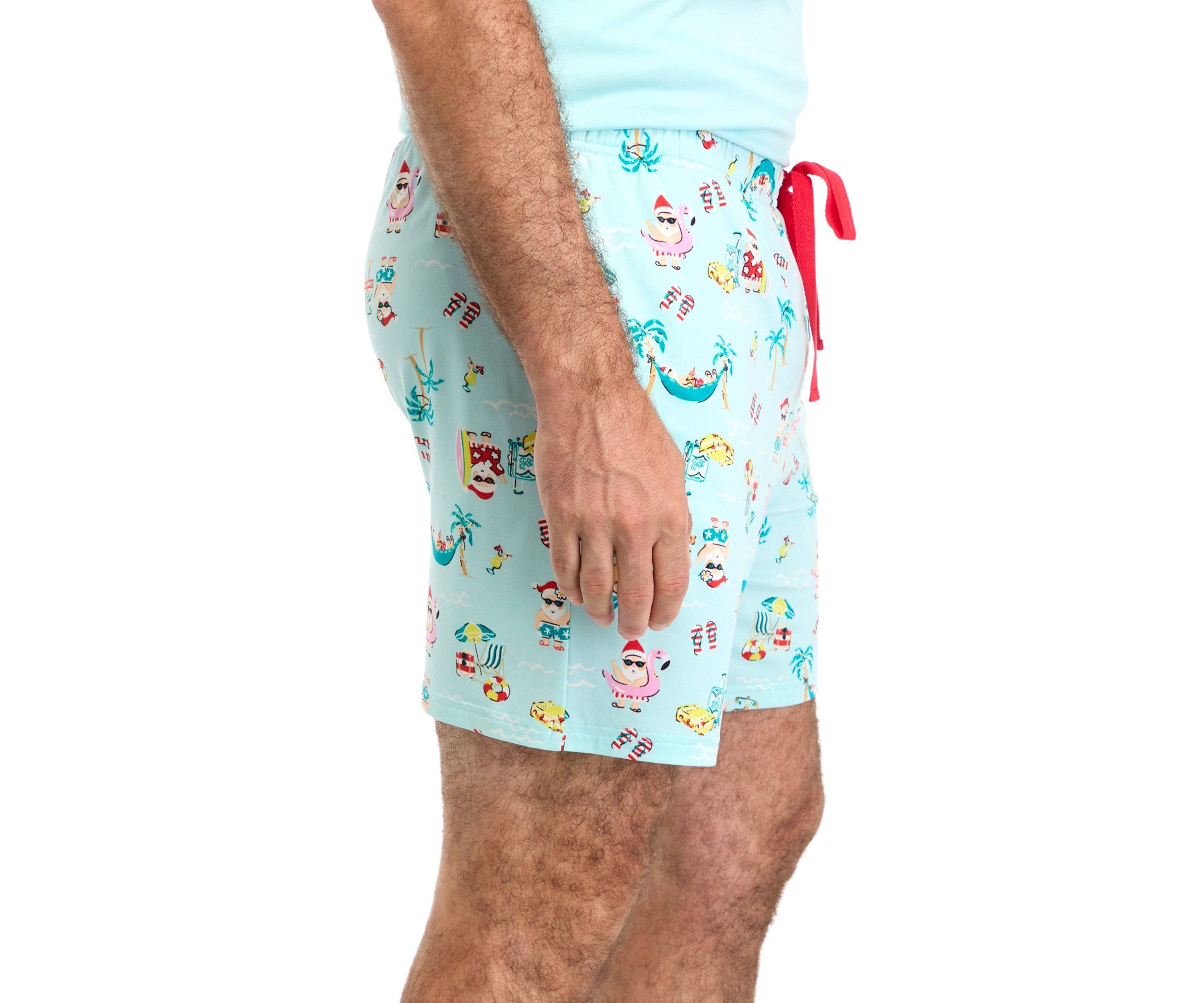 Mens Beachy Christmas Pajama Shorts