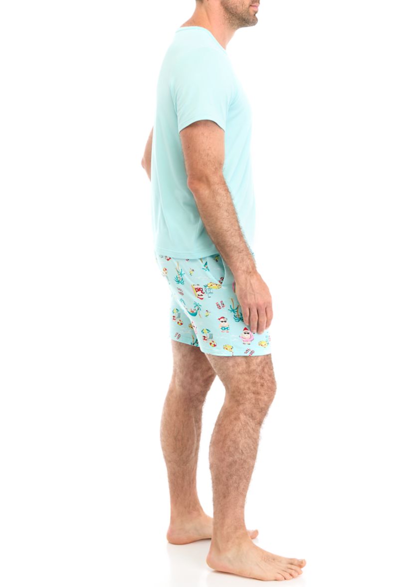 Mens Beachy Christmas Pajama Shorts