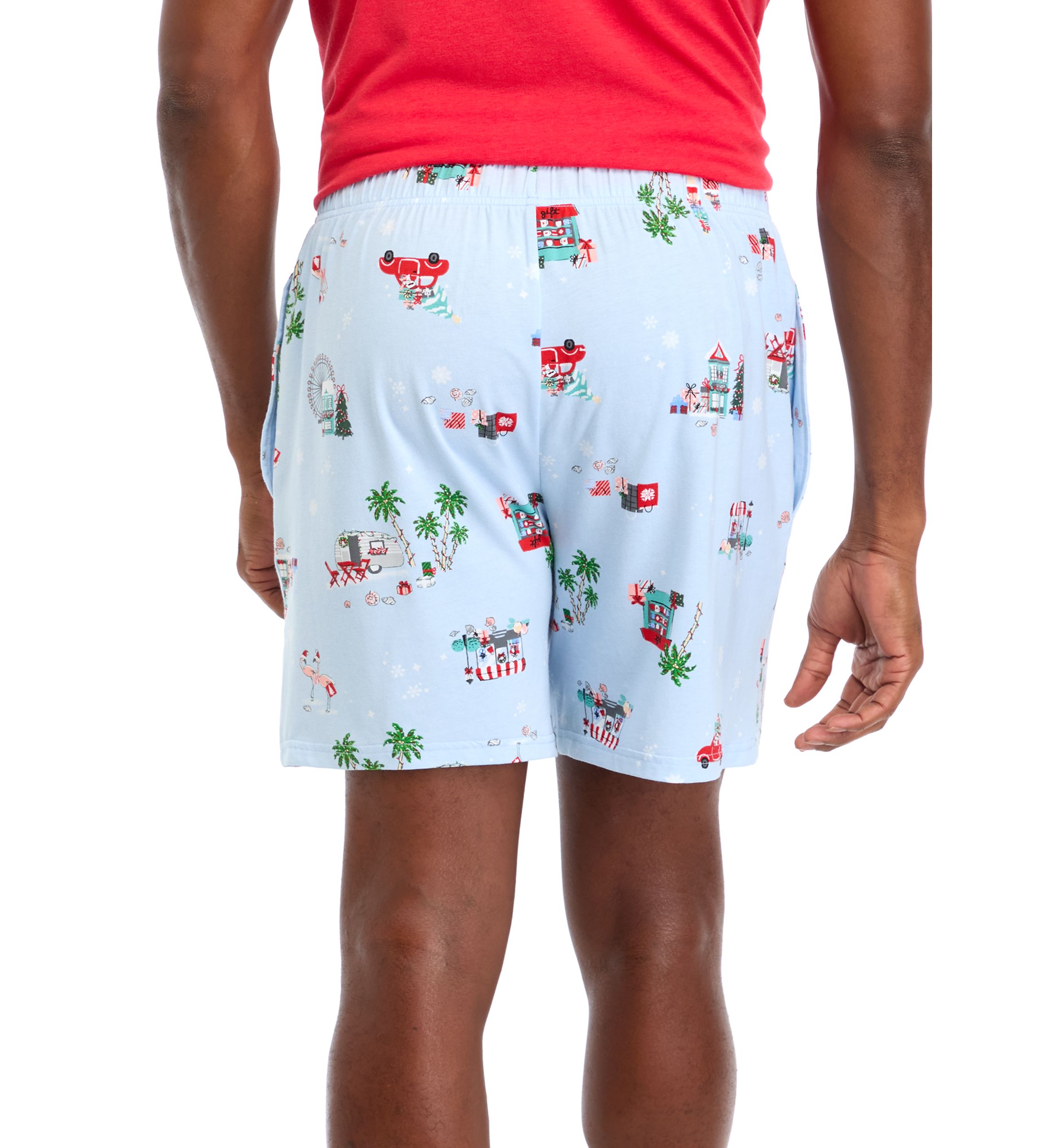 Mens Holiday Shopping Pajama Shorts