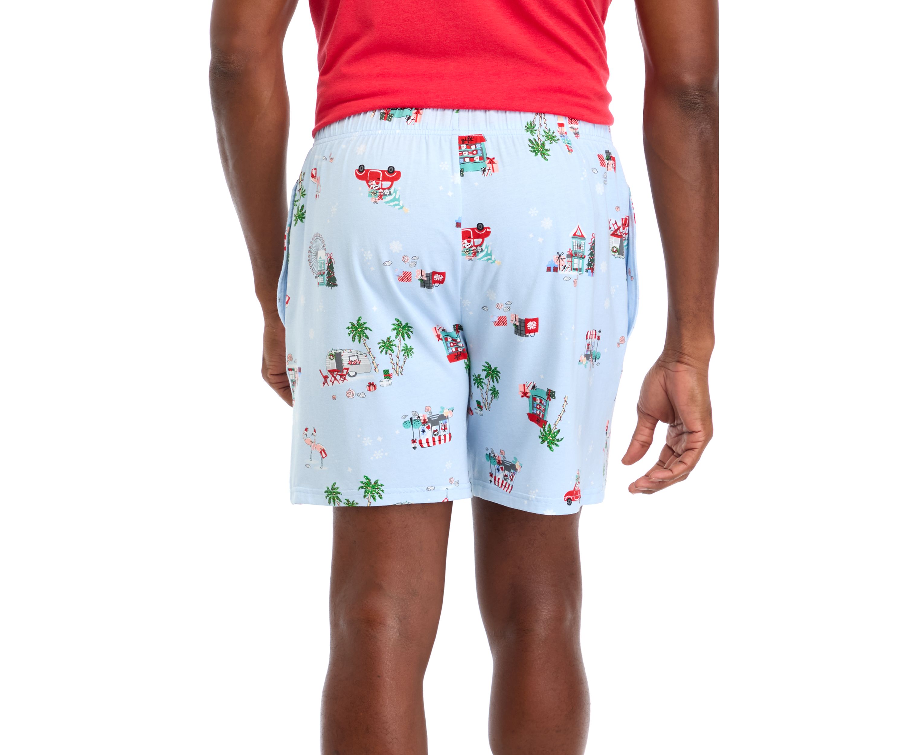 Mens Holiday Shopping Pajama Shorts