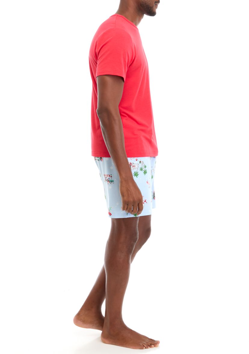 Mens Holiday Shopping Pajama Shorts
