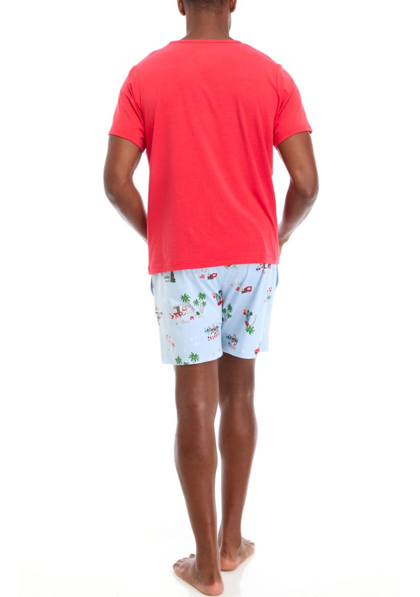 Mens Holiday Shopping Pajama Shorts