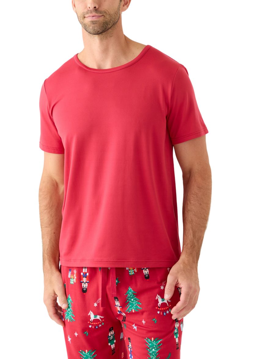 Mens Nutcracker Short Sleeve Pajama Top