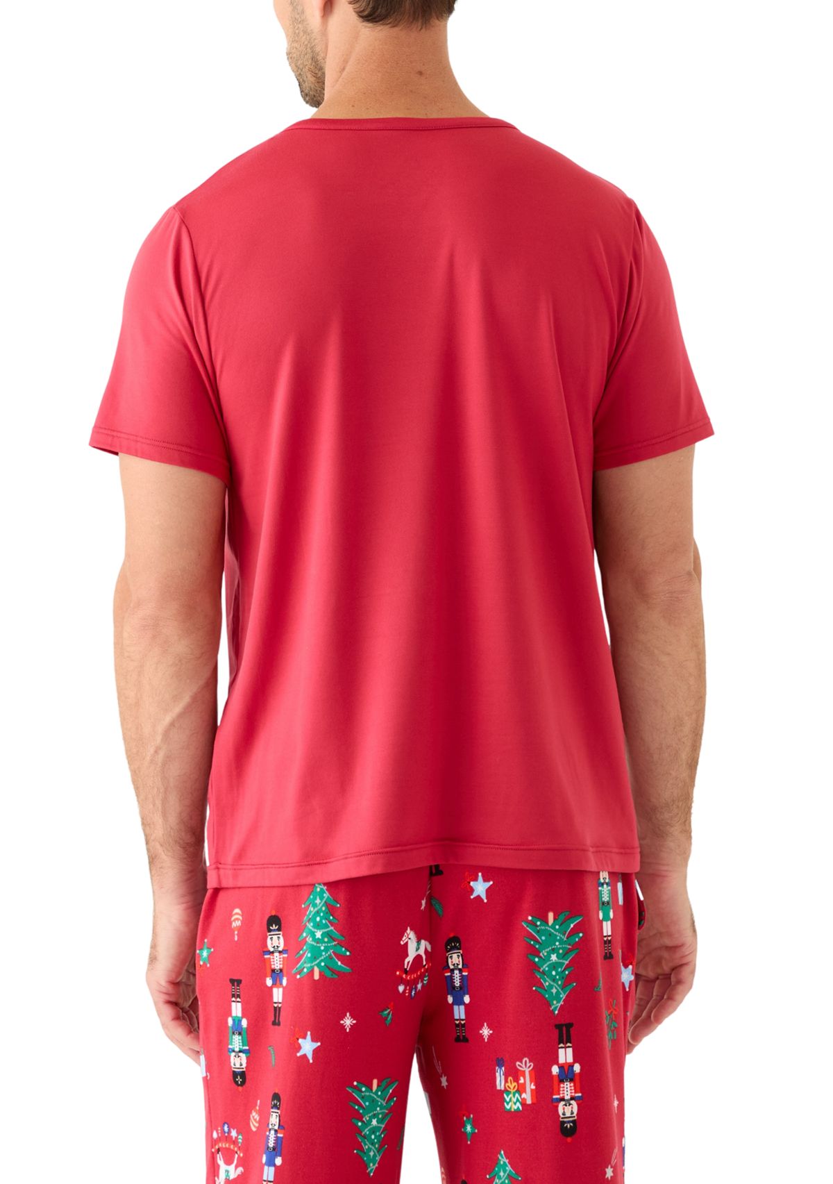 Mens Nutcracker Short Sleeve Pajama Top
