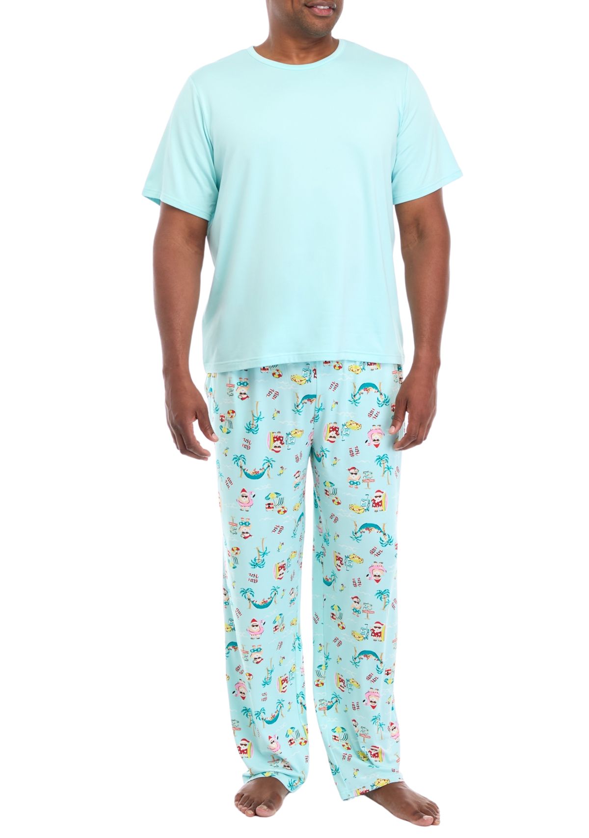 Big & Tall Beachy Christmas Pajama Pants