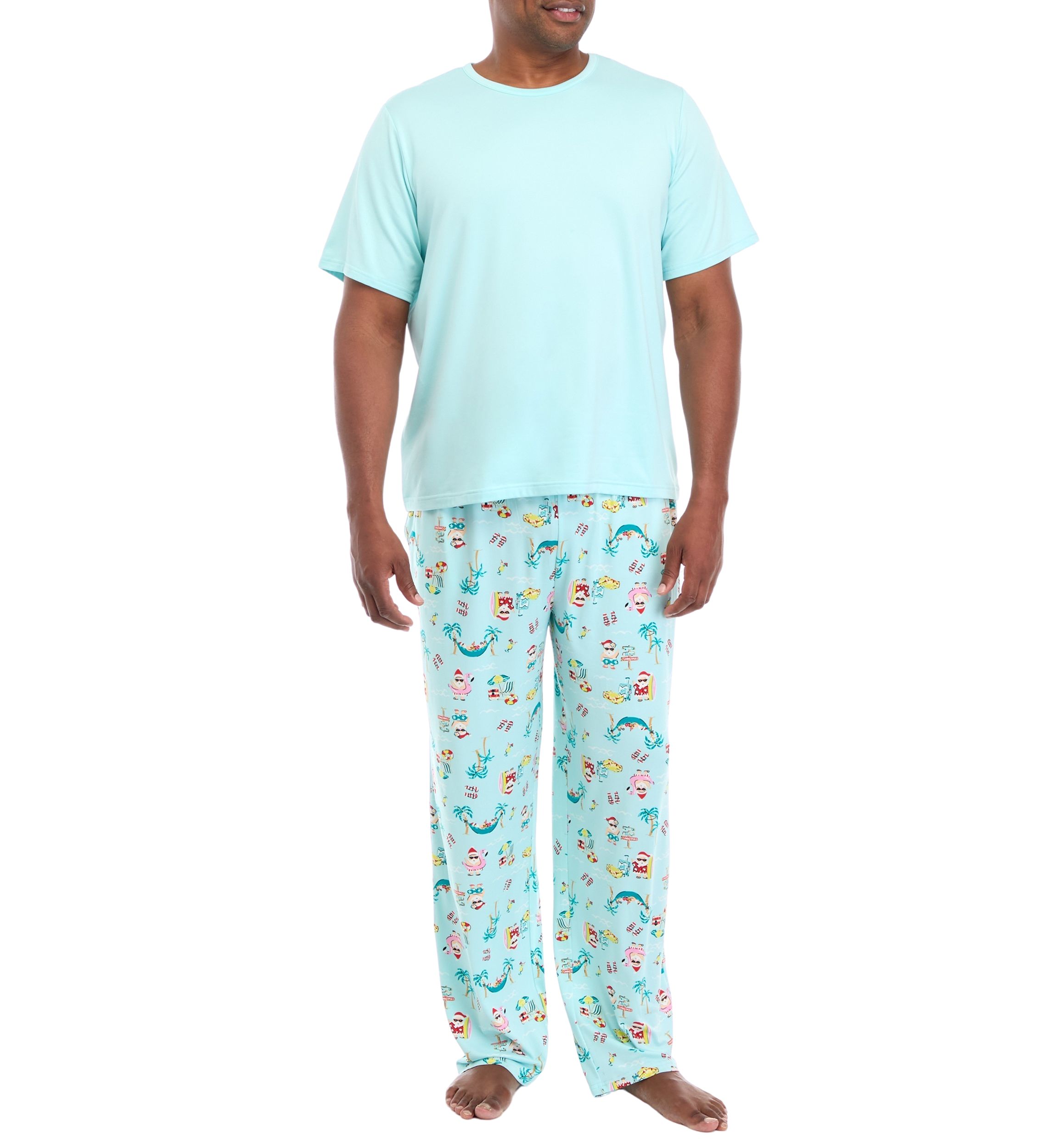 Big & Tall Beachy Christmas Pajama Pants