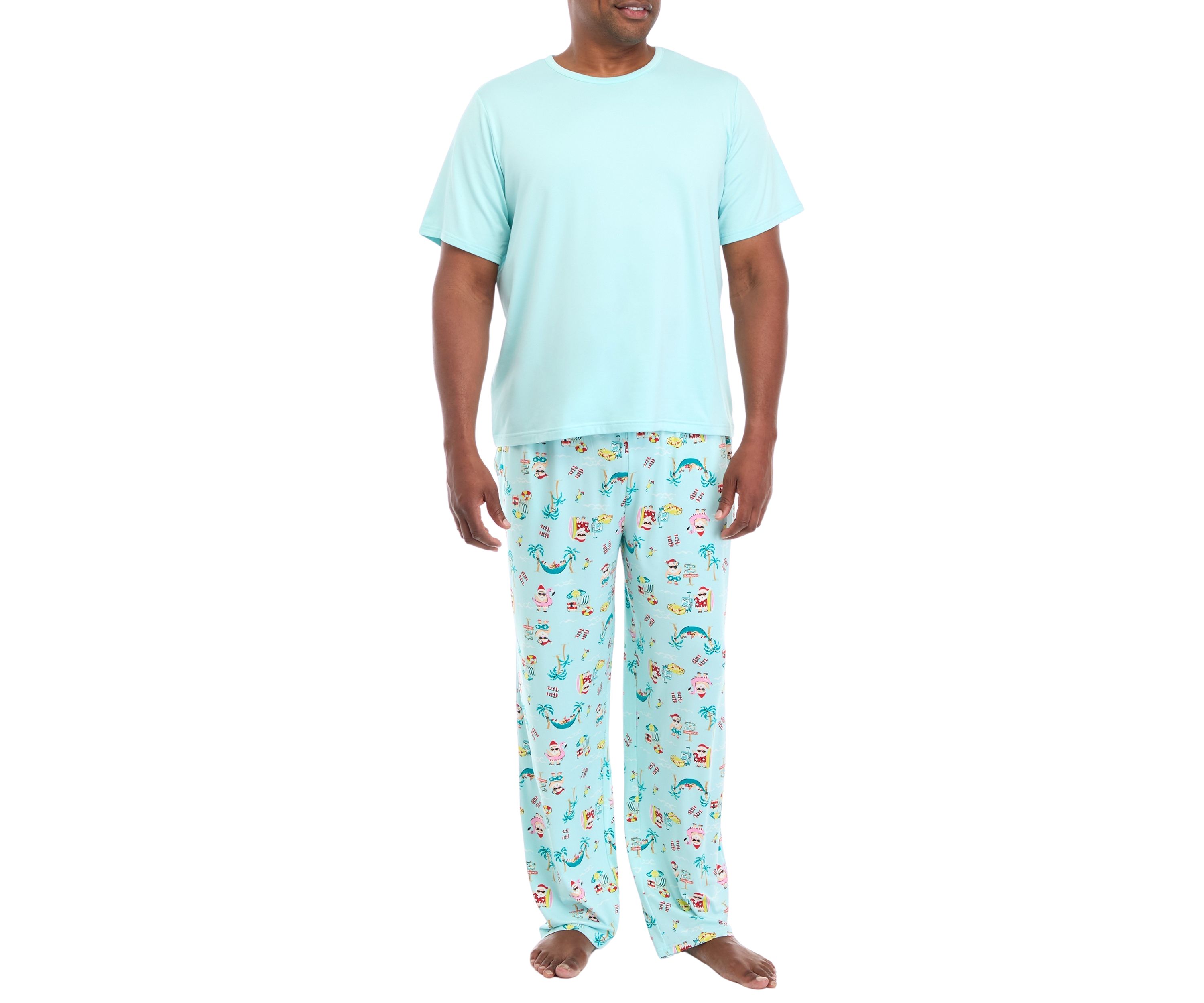 Big & Tall Beachy Christmas Pajama Pants