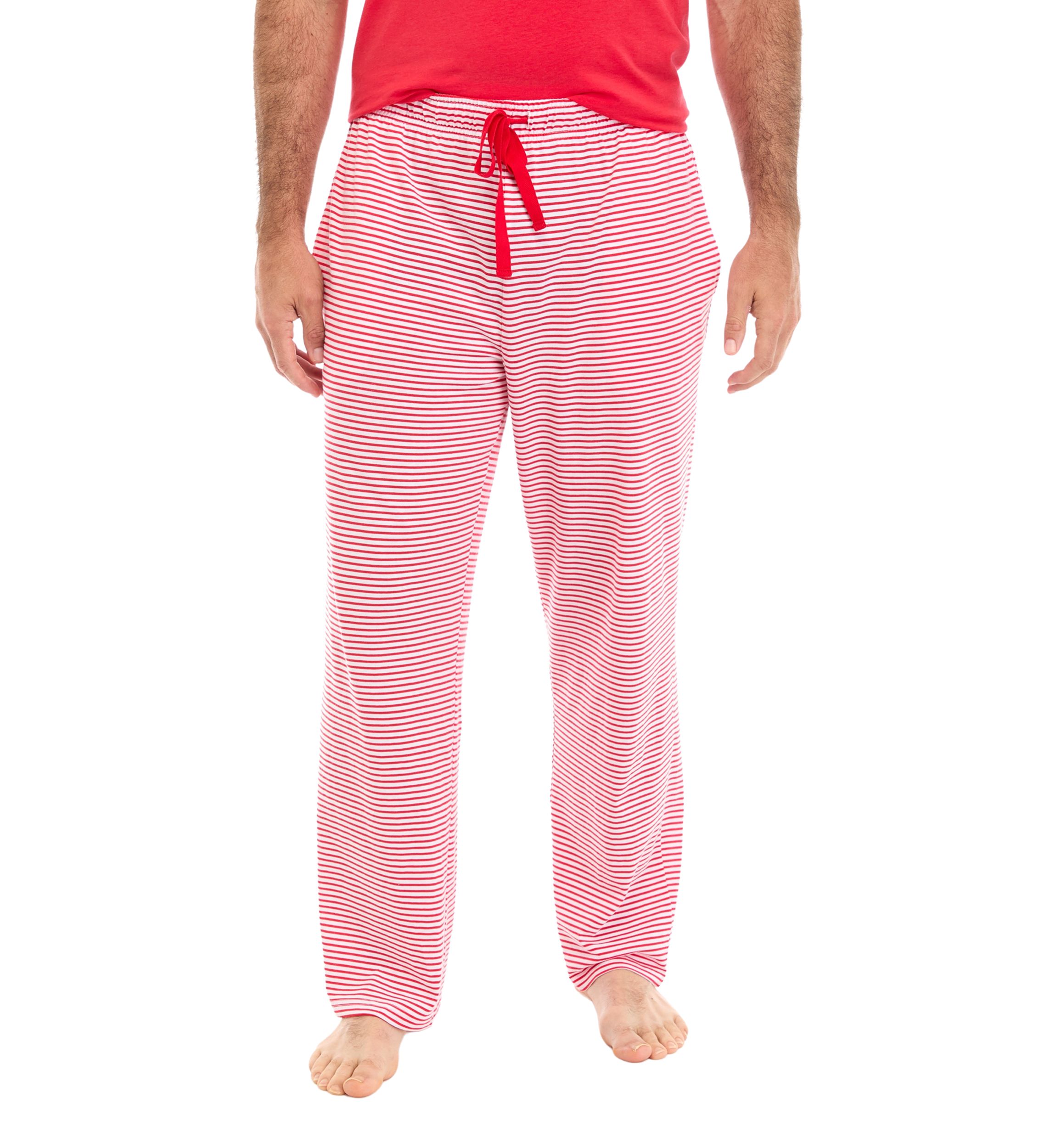 Mens Red Stripe Pajama Pants