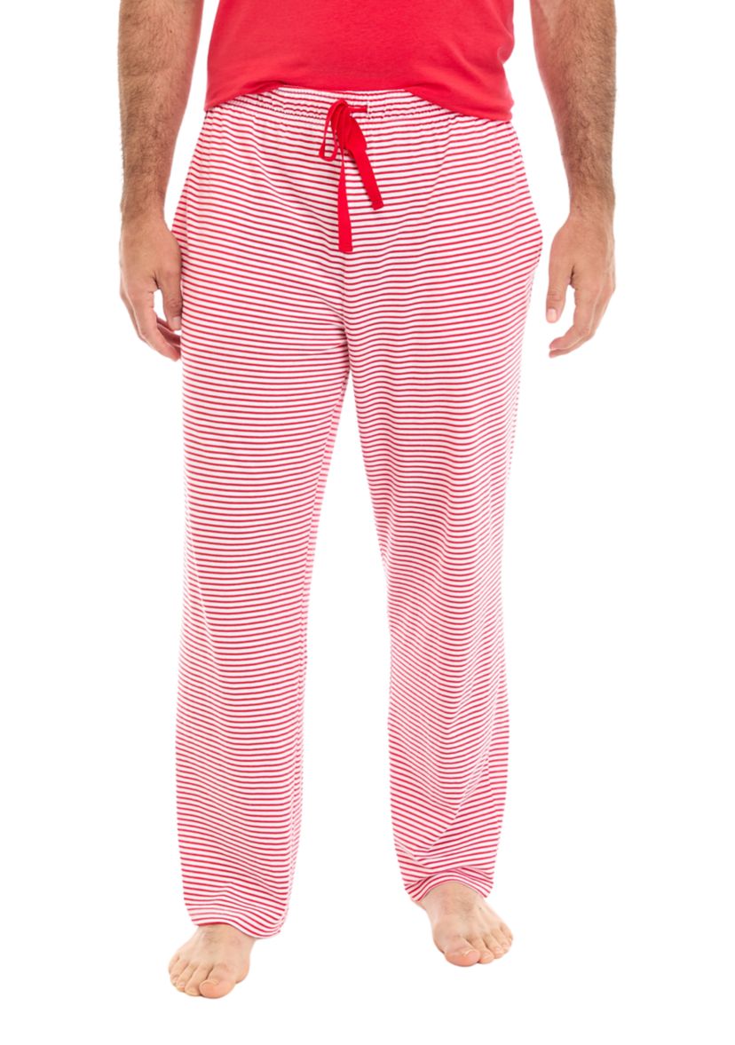 Mens Red Stripe Pajama Pants
