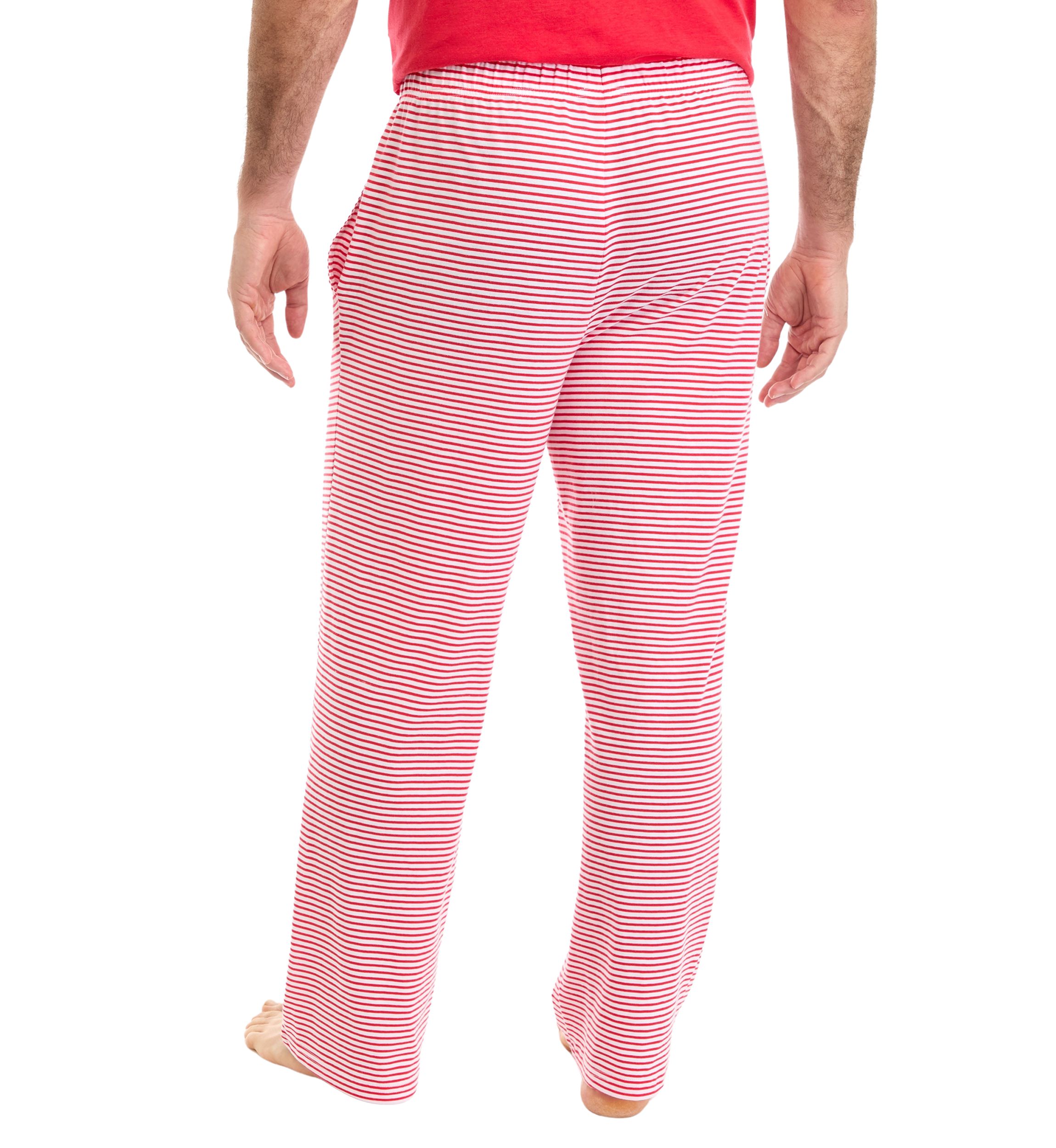 Mens Red Stripe Pajama Pants