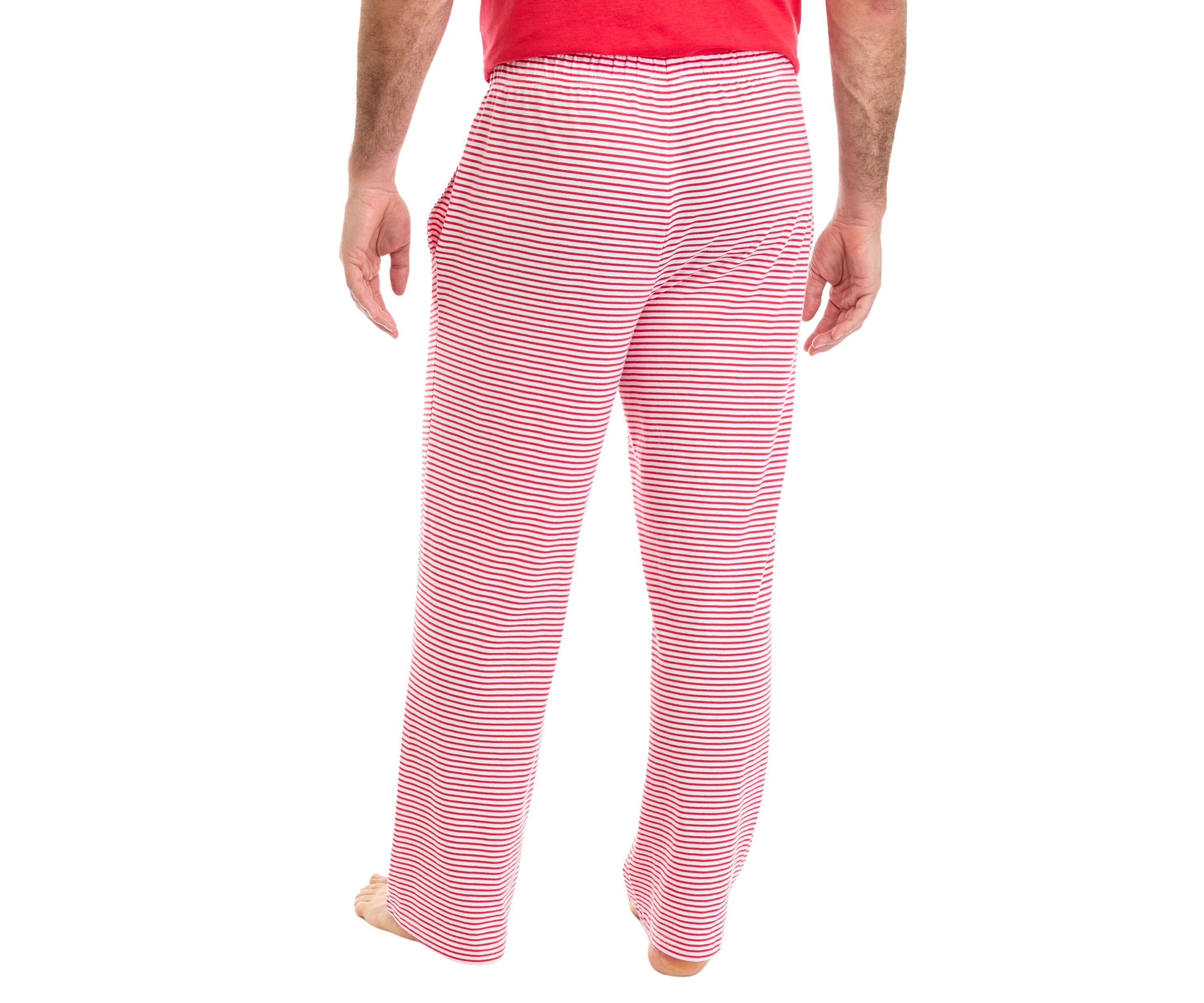 Mens Red Stripe Pajama Pants