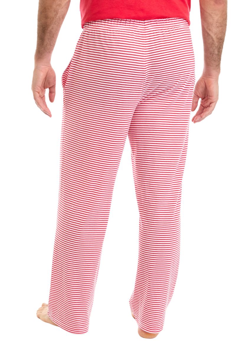 Mens Red Stripe Pajama Pants