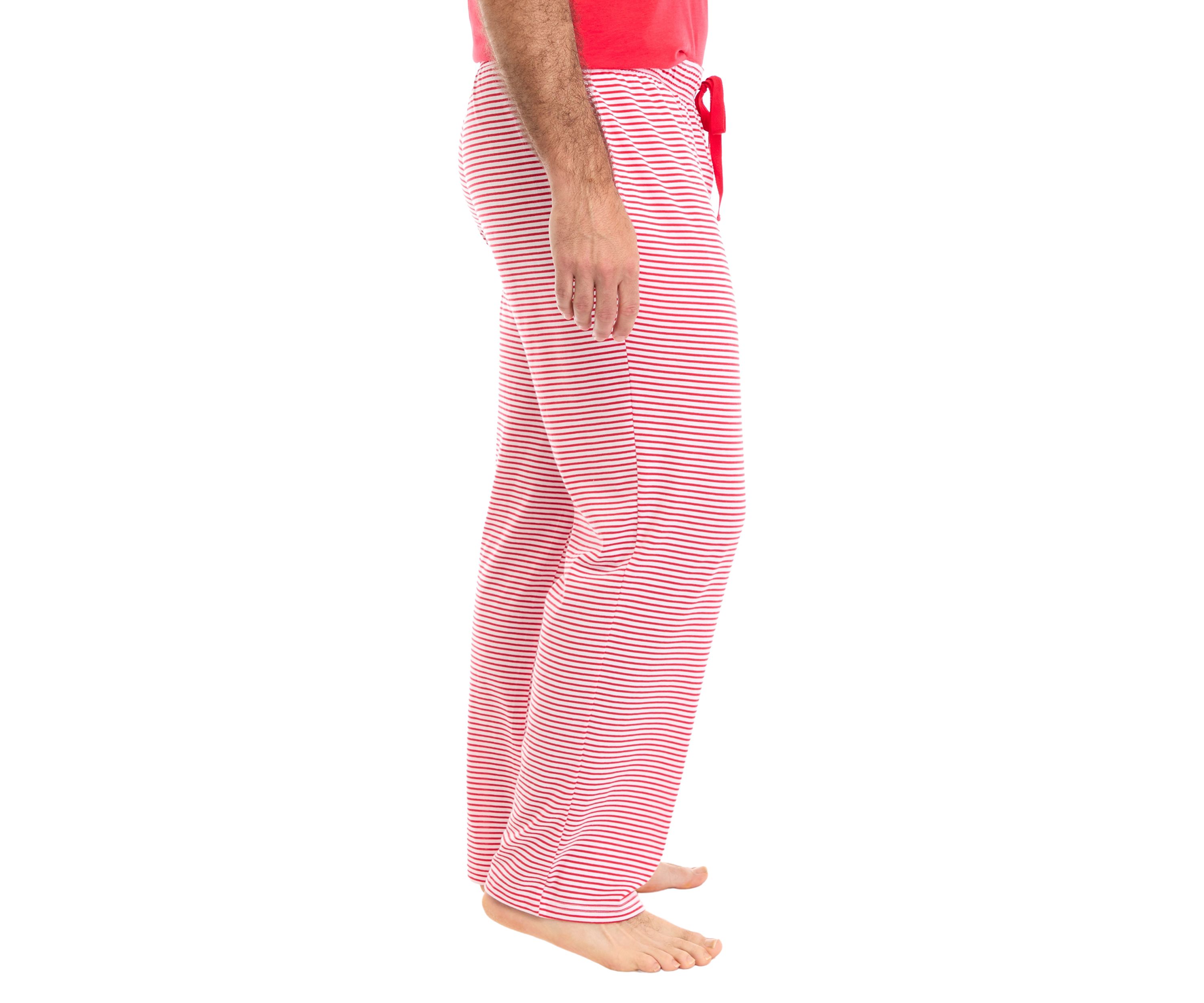 Mens Red Stripe Pajama Pants