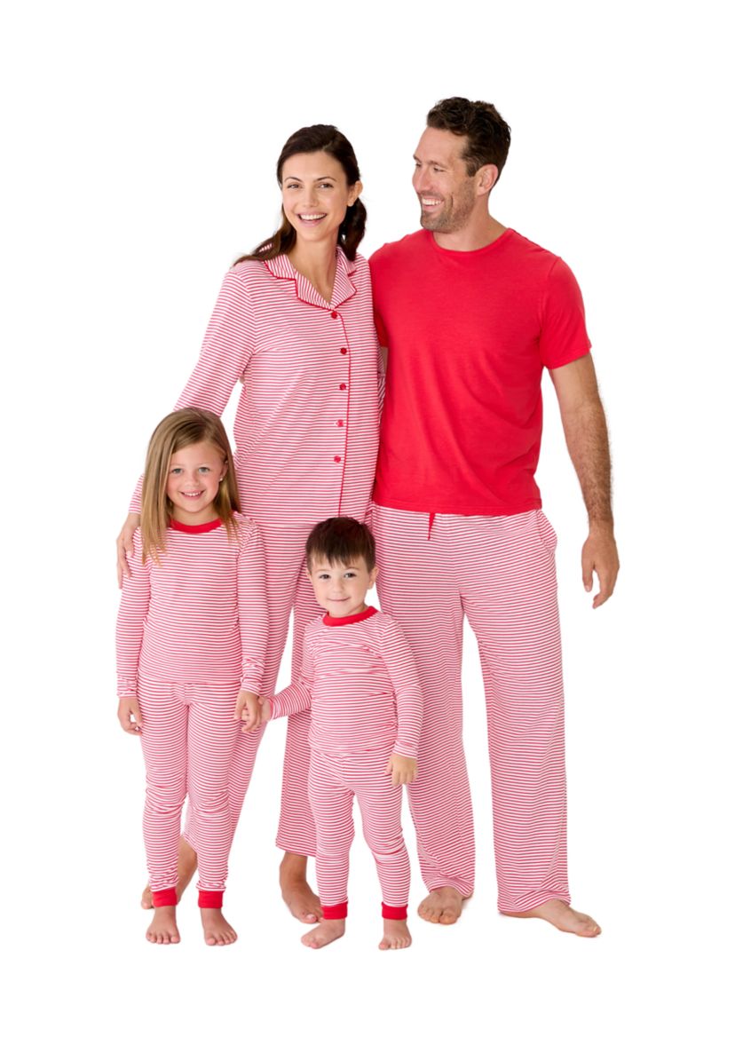 Mens Red Stripe Pajama Pants