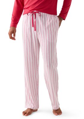 PAJAMARAMA Men's Red Stripe Pajama Pants