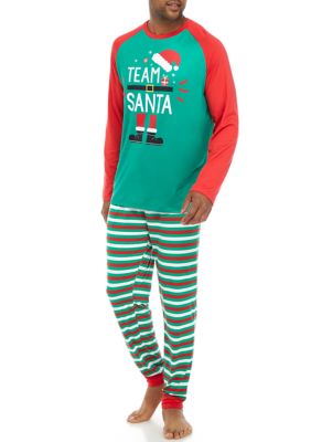 PAJAMARAMA Men s Team Santa Elf Family Pajama Set