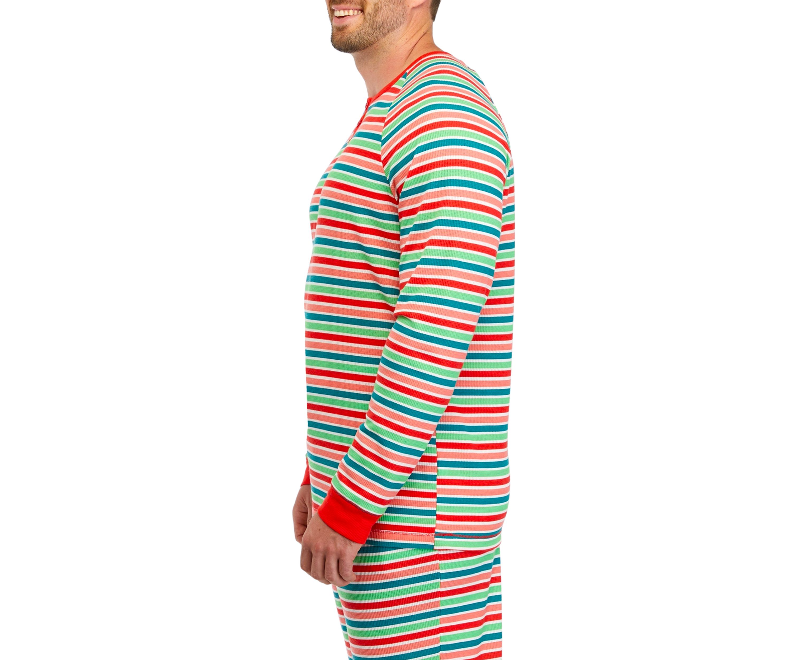 Big & Tall Merry Multi Stripe Henley Sleep Shirt