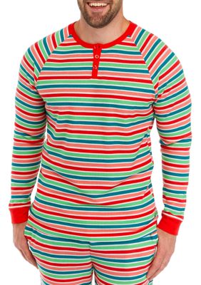 Men's Merry Multi Stripe Pajama Top