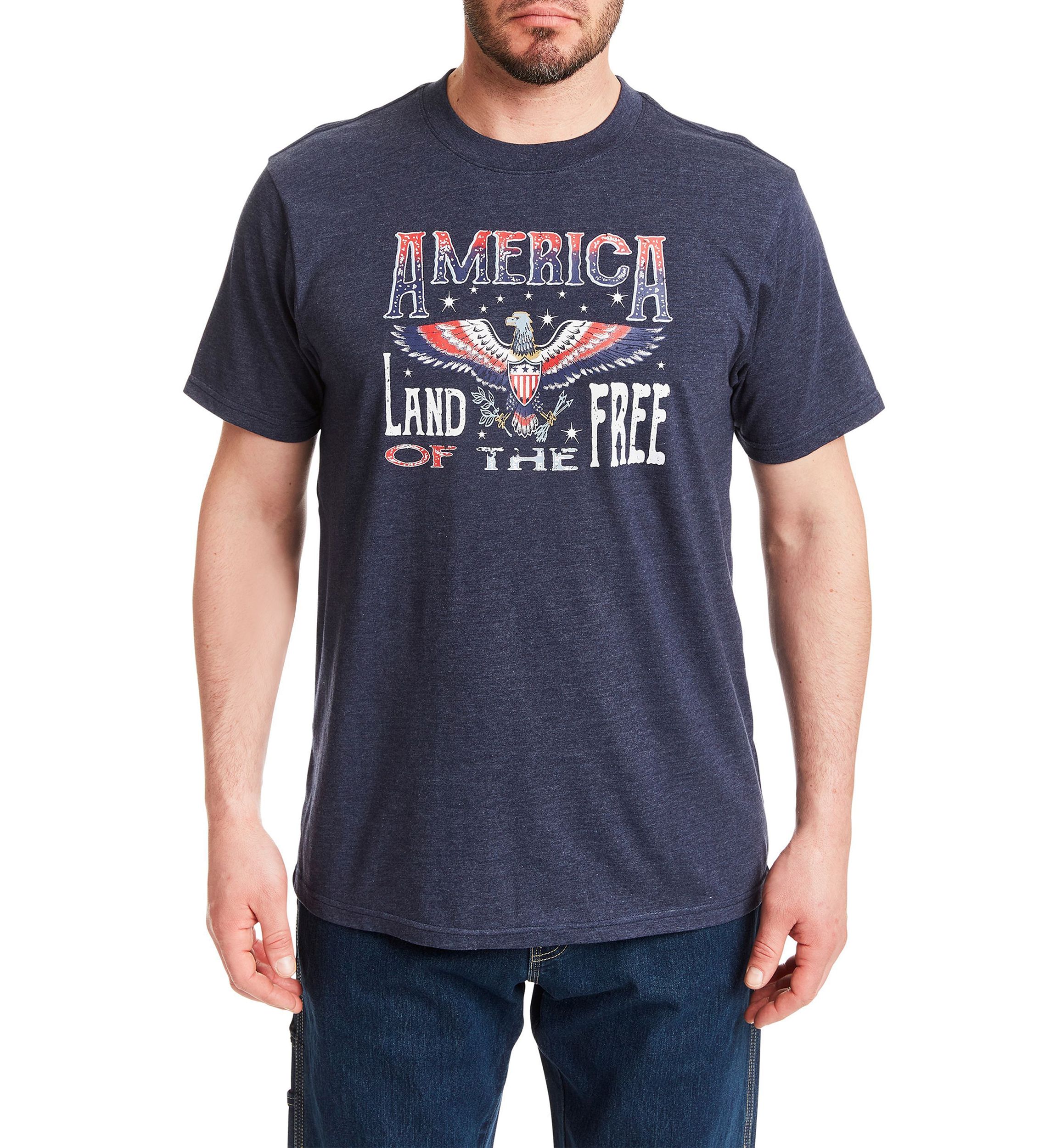 Short Sleeve Crew Neck Patriotic Tee-Shirt