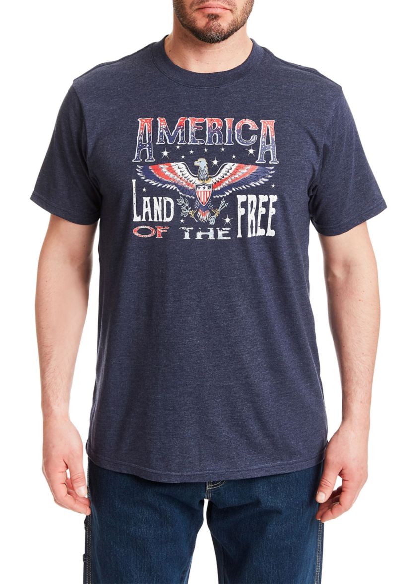 Short Sleeve Crew Neck Patriotic Tee-Shirt