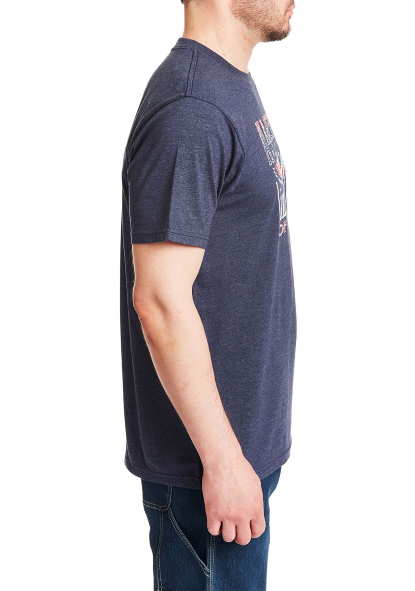 Short Sleeve Crew Neck Patriotic Tee-Shirt