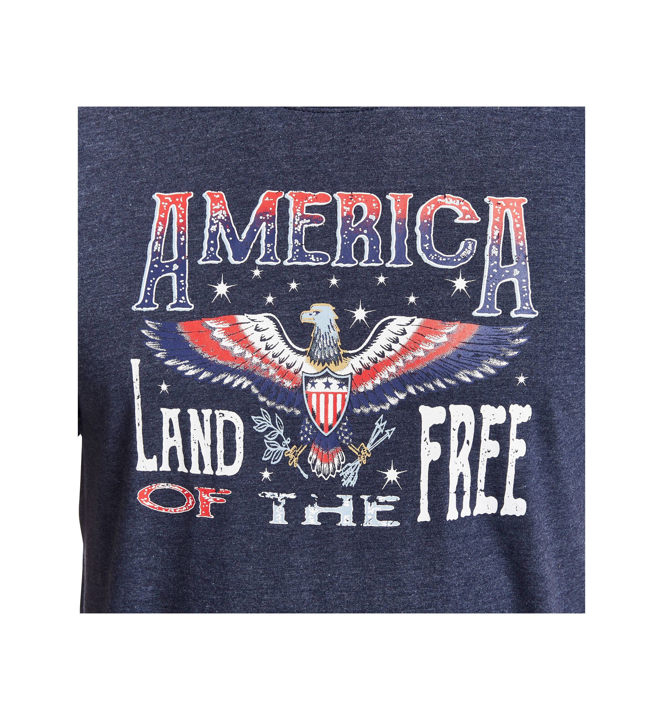 Short Sleeve Crew Neck Patriotic Tee-Shirt