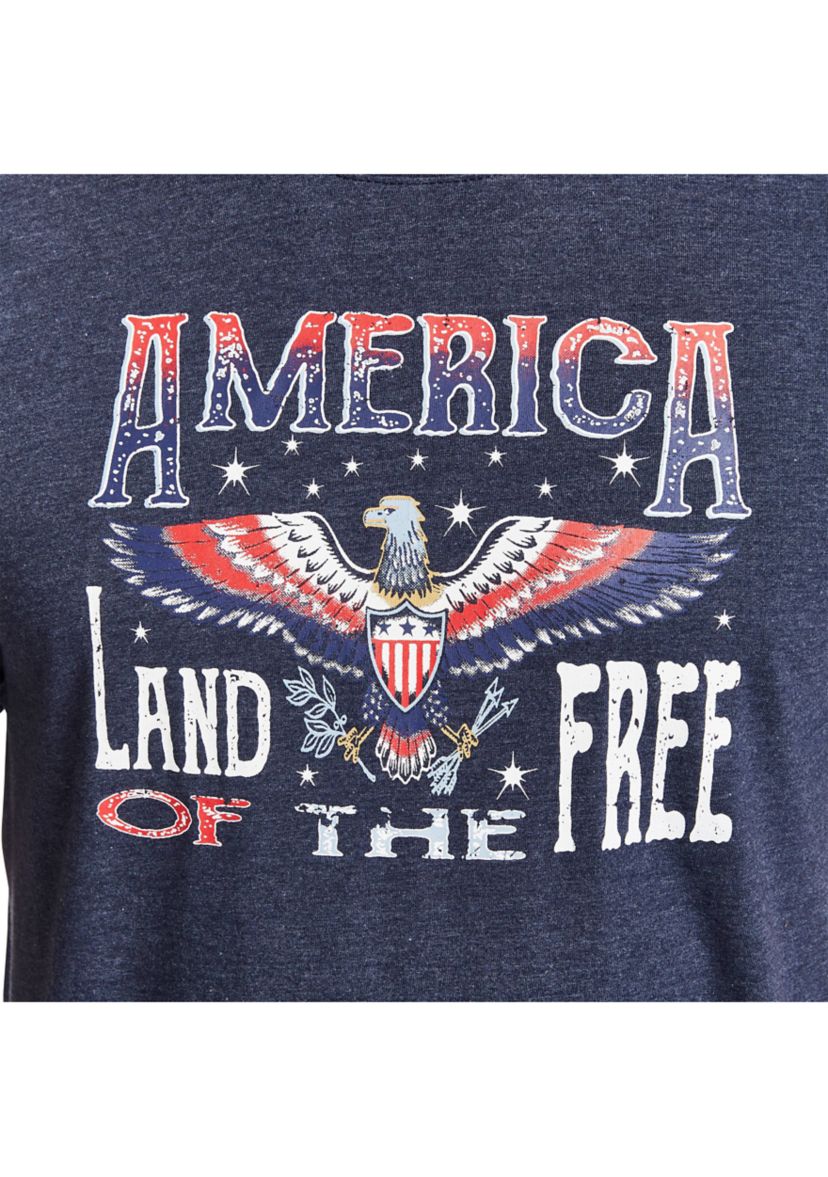 Short Sleeve Crew Neck Patriotic Tee-Shirt