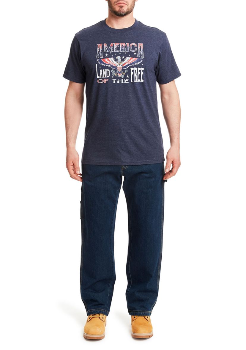 Short Sleeve Crew Neck Patriotic Tee-Shirt