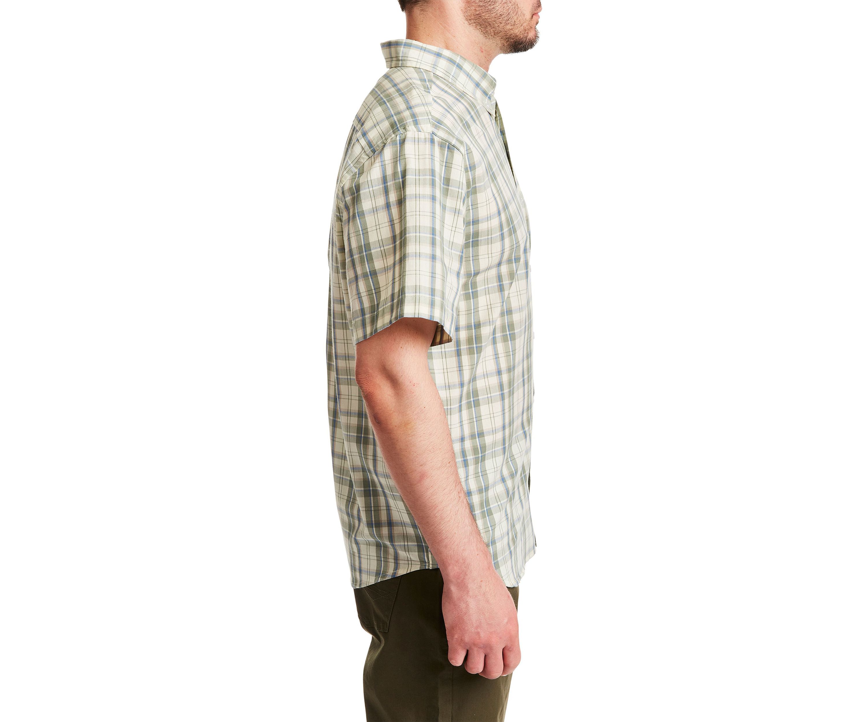 Short Sleeve Cotton Plaid Shirt