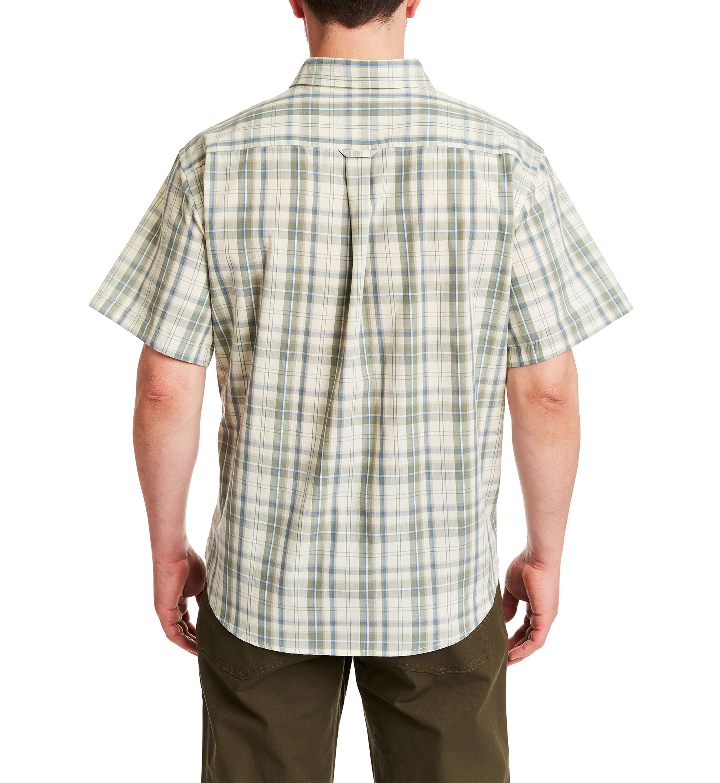 Short Sleeve Cotton Plaid Shirt