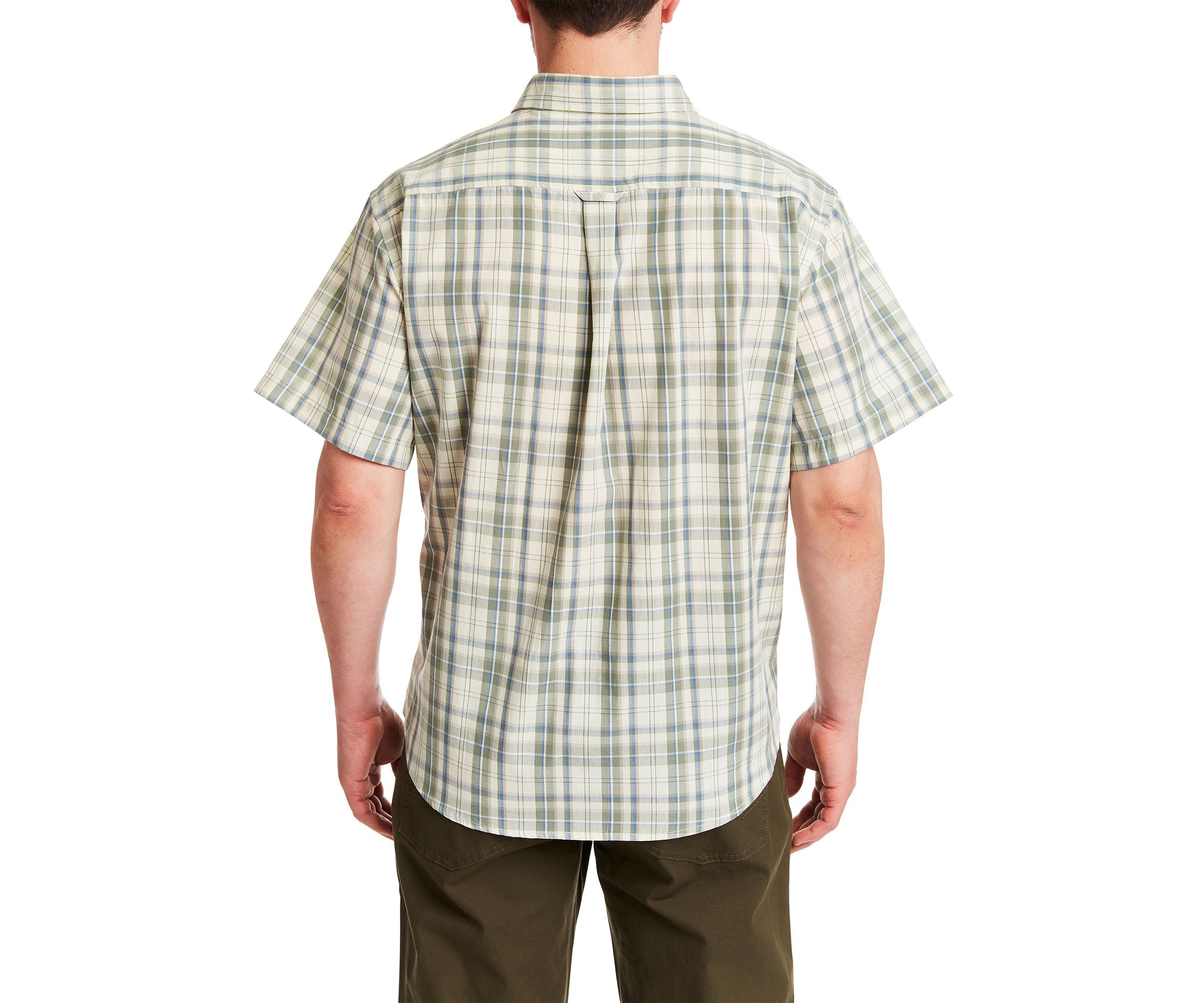 Short Sleeve Cotton Plaid Shirt