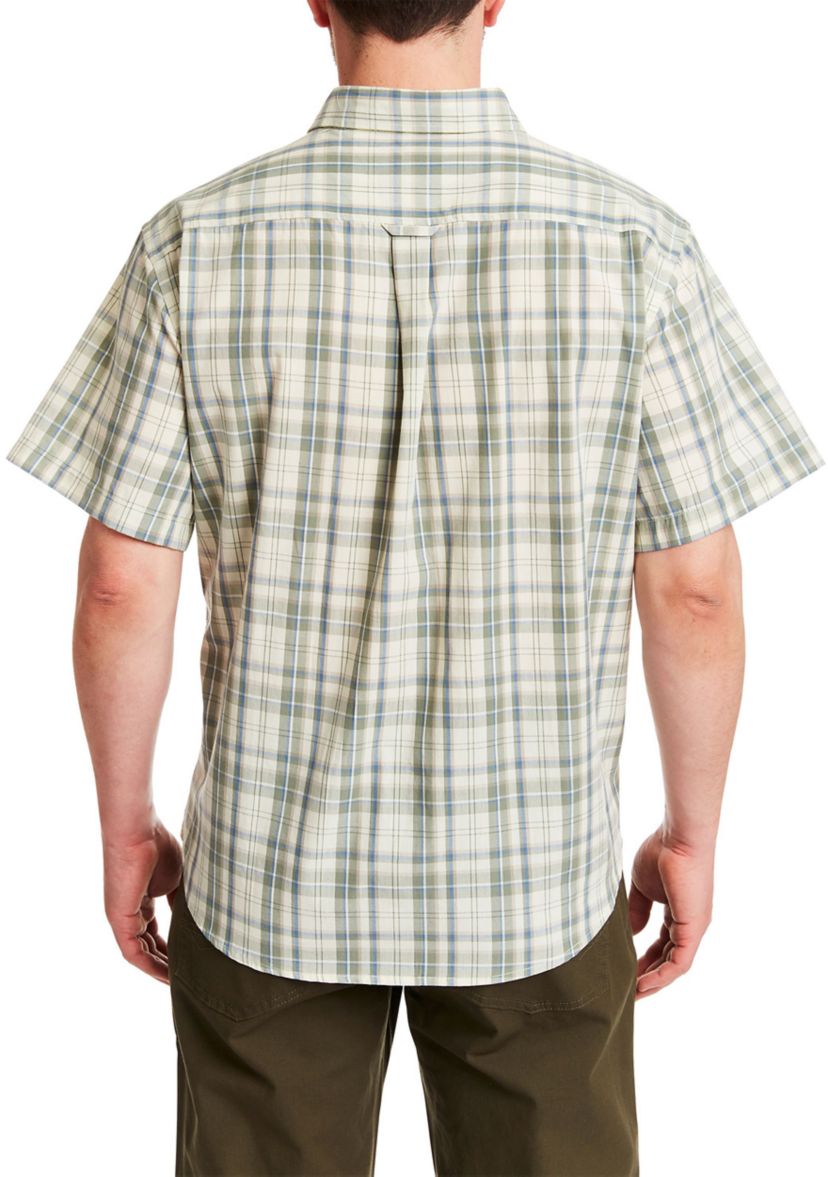 Short Sleeve Cotton Plaid Shirt