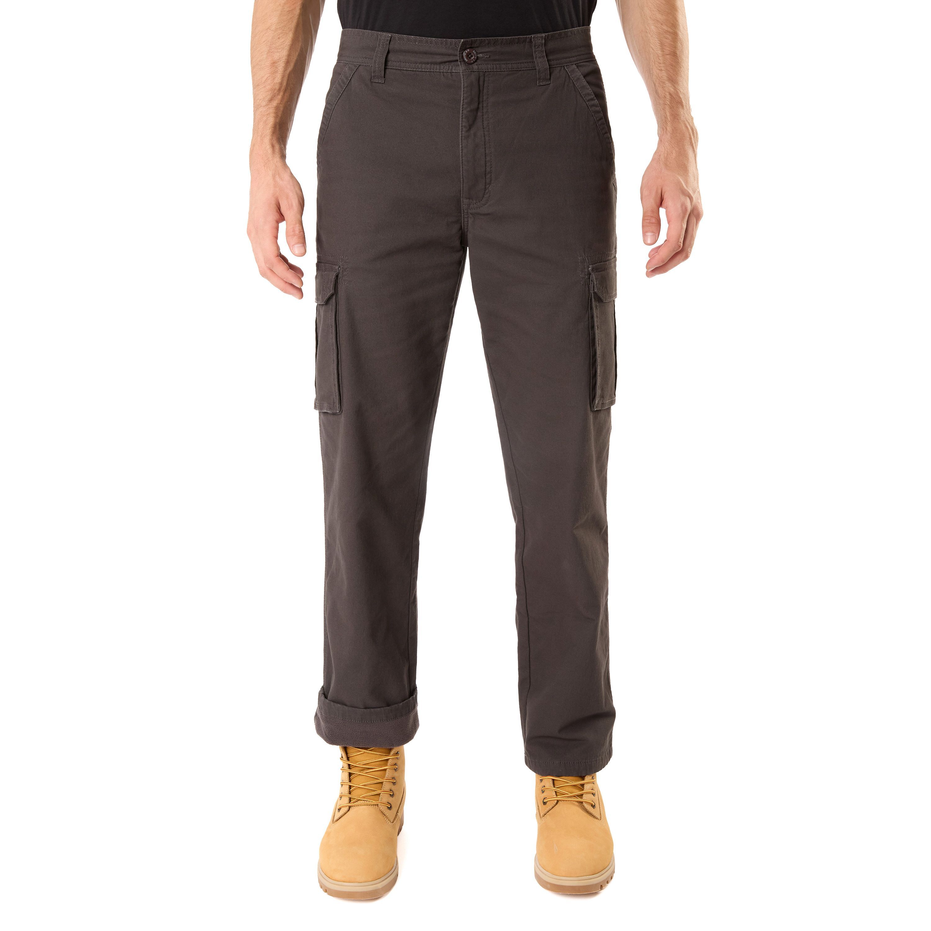 Big & Tall Stretch Fleece-Lined Canvas Cargo Pant
