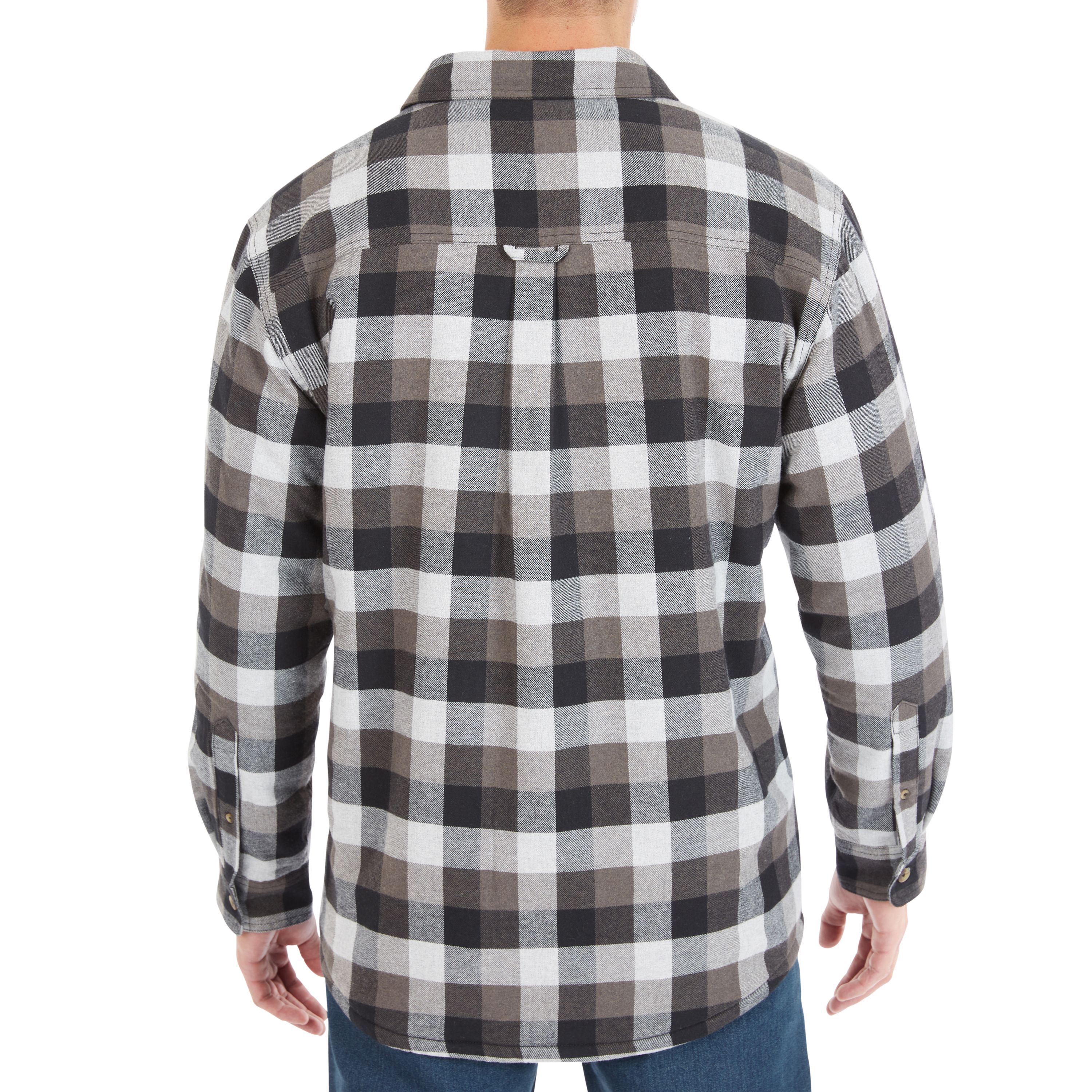 Big & Tall Sherpa-Lined Flannel Shirt Jacket
