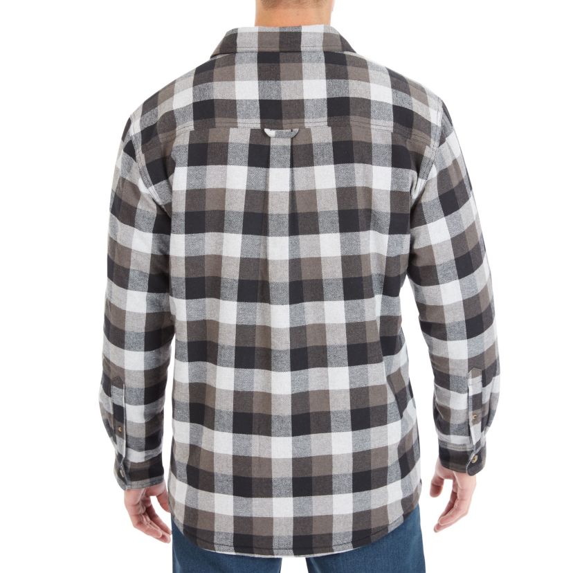 Big & Tall Sherpa-Lined Flannel Shirt Jacket