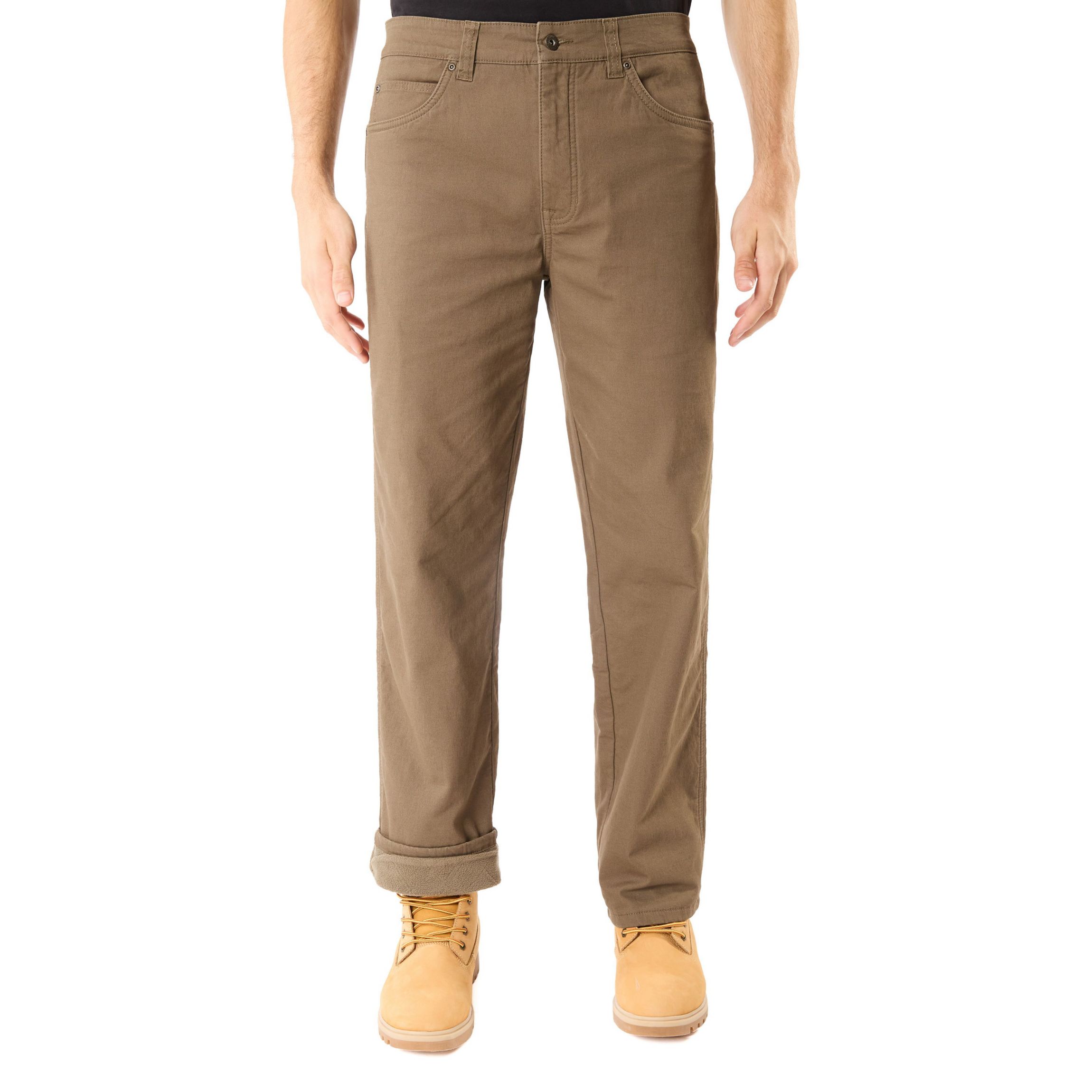 Big & Tall Stretch Fleece-Lined Canvas 5-Pocket Pant