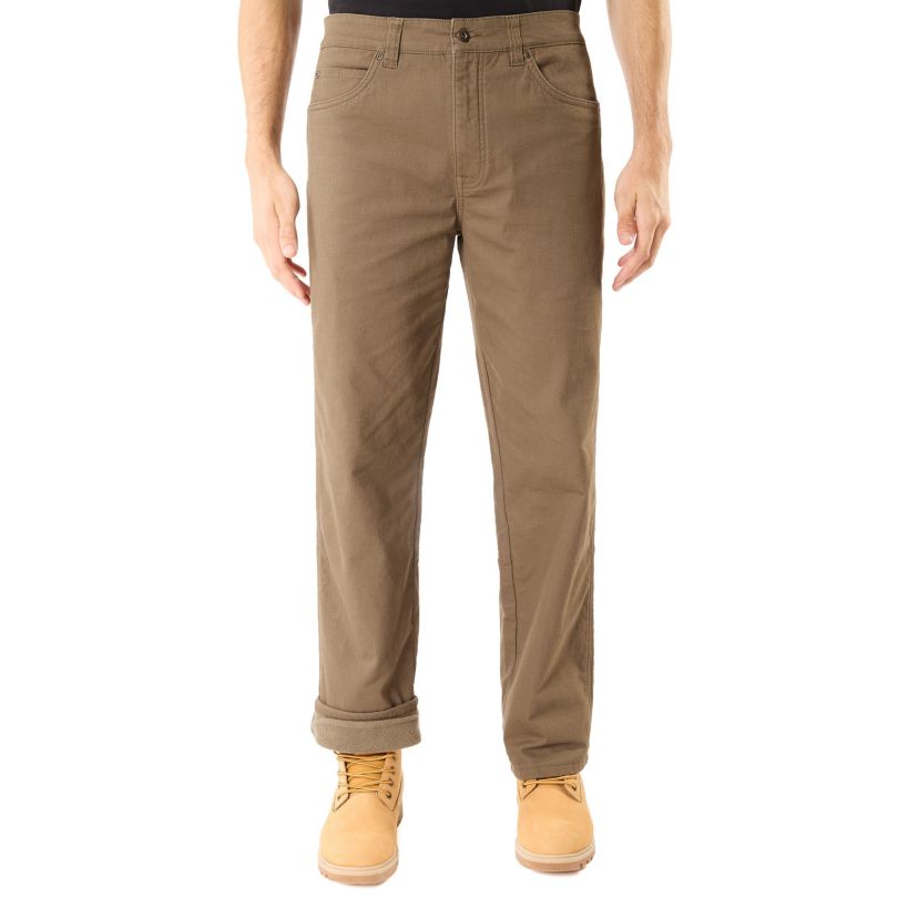 Big & Tall Stretch Fleece-Lined Canvas 5-Pocket Pant