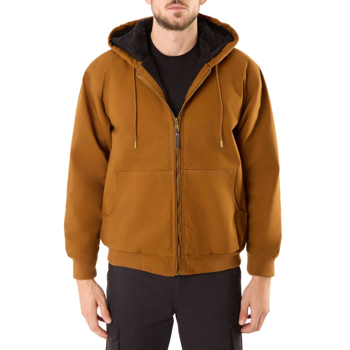 Big & Tall Cotton Canvas Sherpa-Lined Jacket