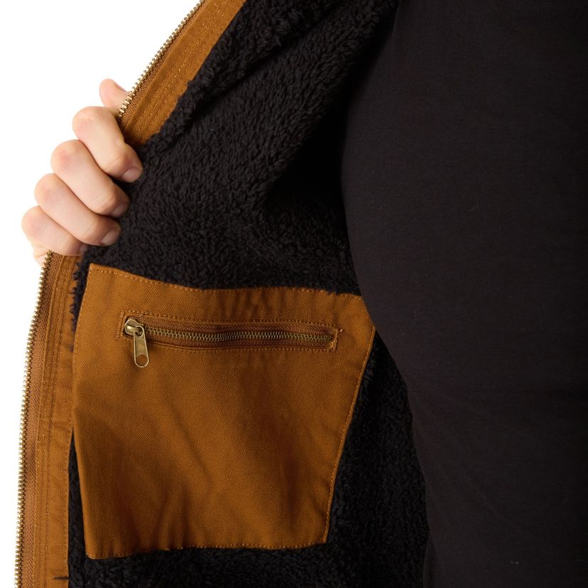 Big & Tall Cotton Canvas Sherpa-Lined Jacket