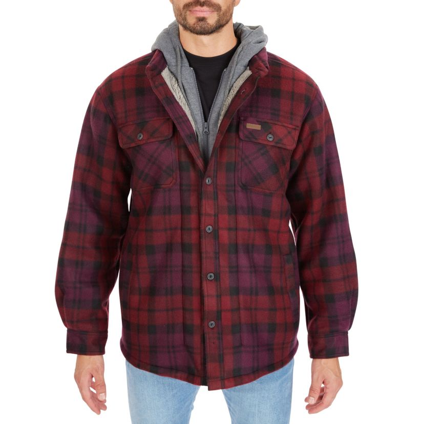 Big & Tall Sherpa-Lined Microfleece Shirt Jacket