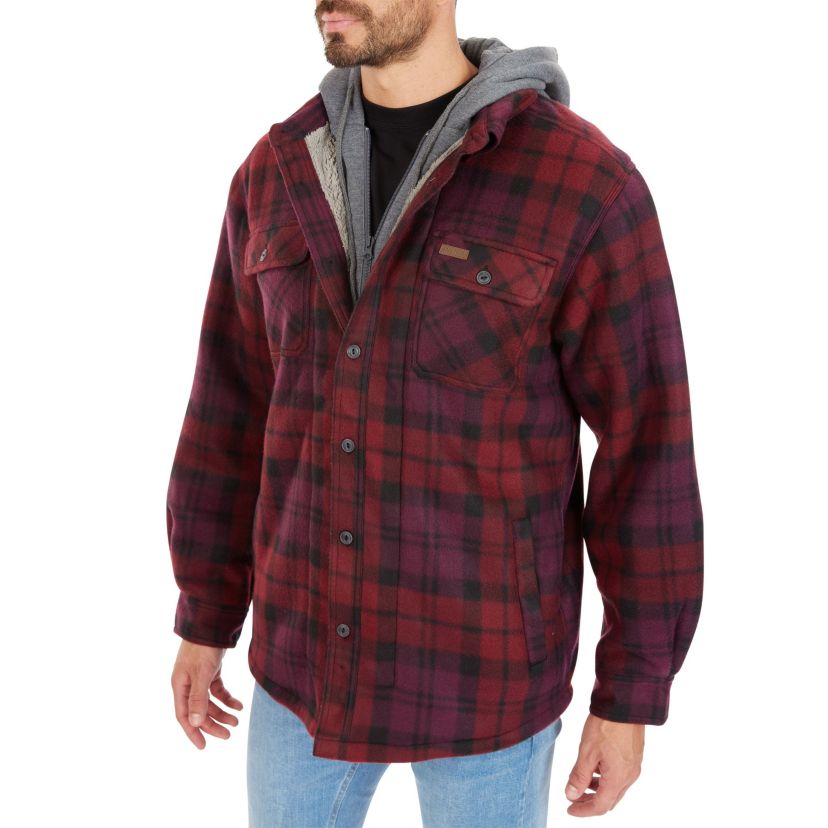 Big & Tall Sherpa-Lined Microfleece Shirt Jacket