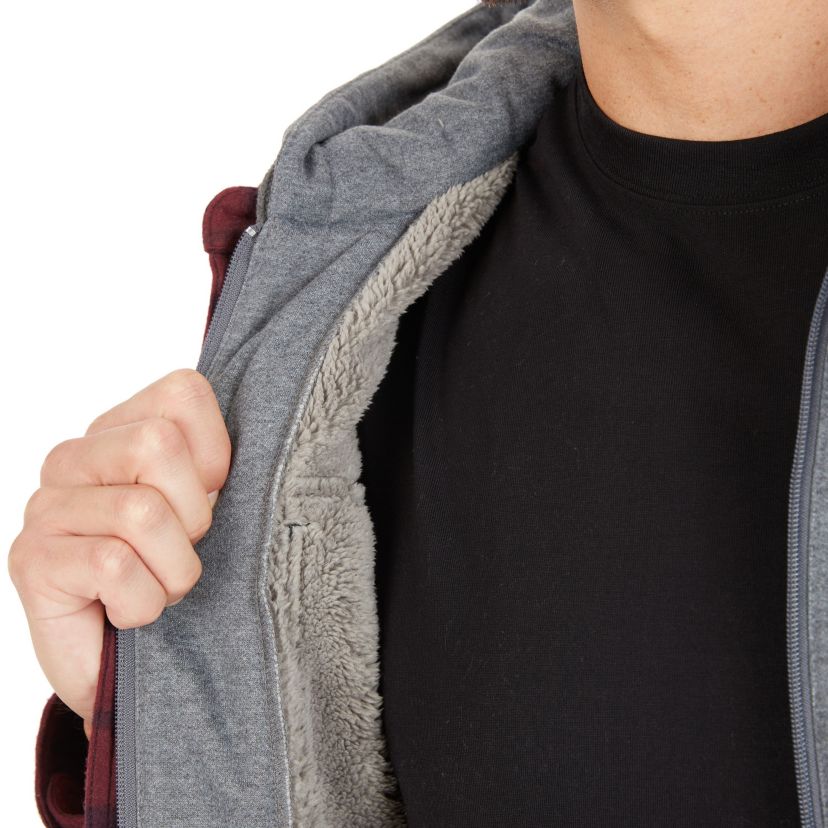 Big & Tall Sherpa-Lined Microfleece Shirt Jacket