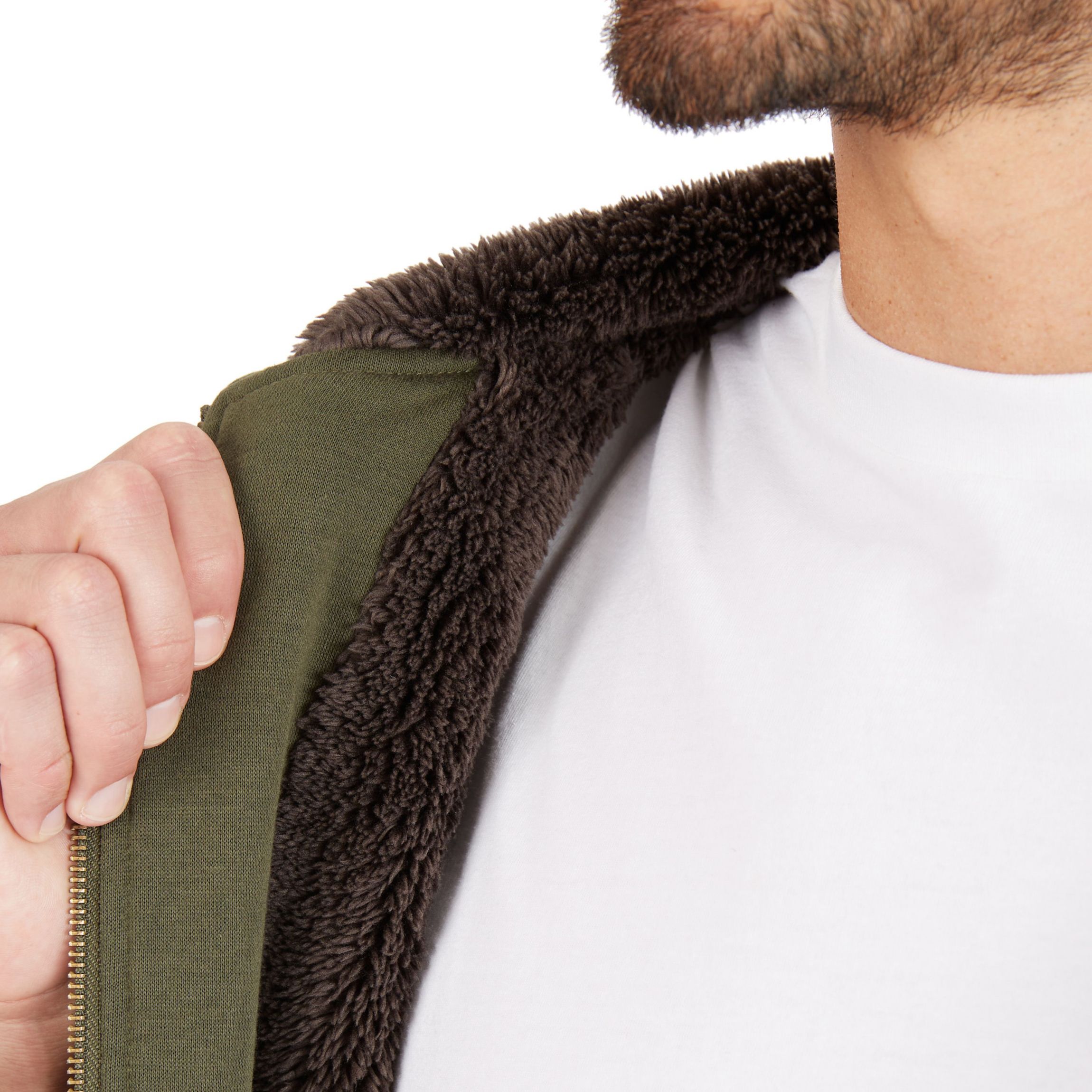 Big & Tall Sherpa-Lined Fleece Jacket