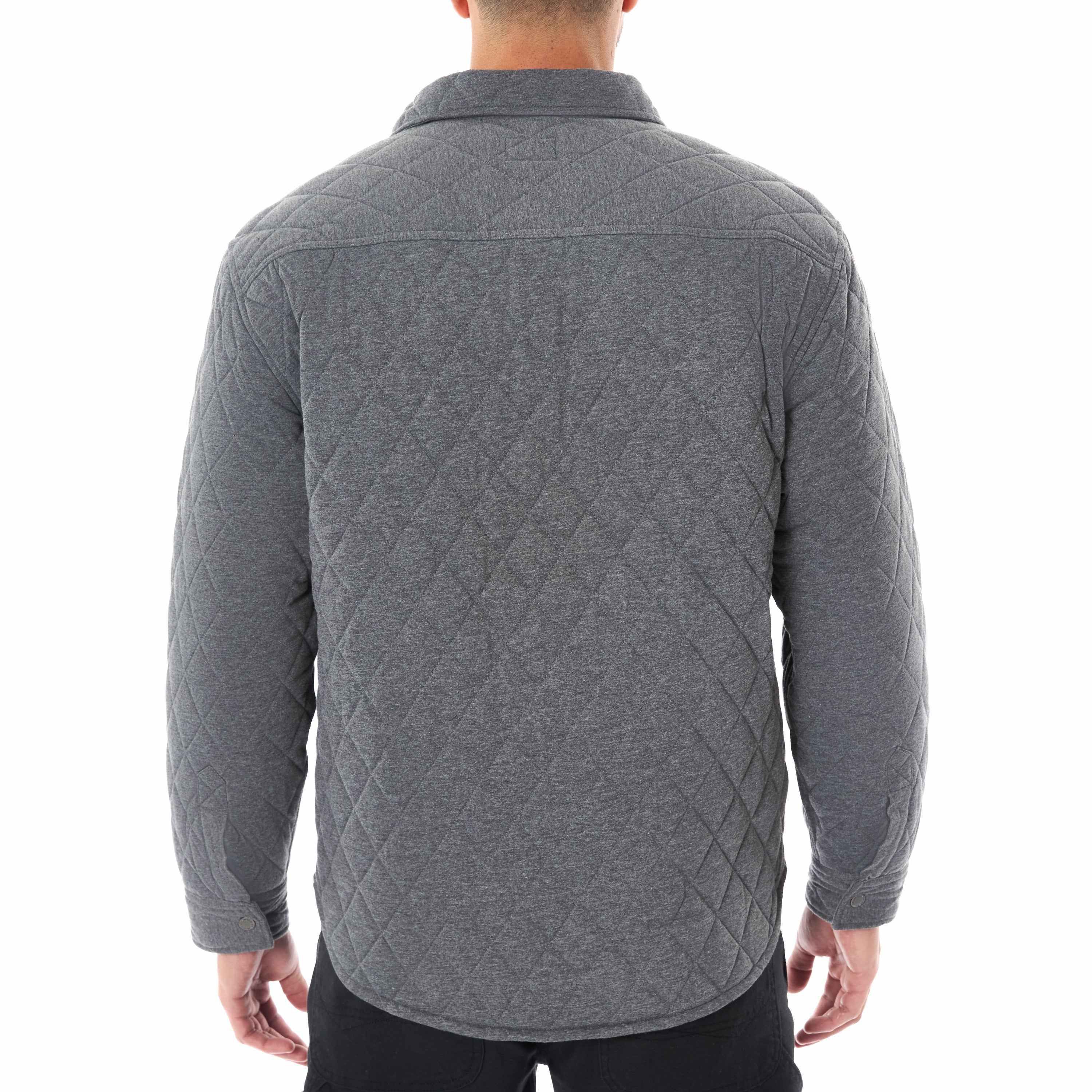 Snap Closure Diamond Quilted Knit Shirt-Jac