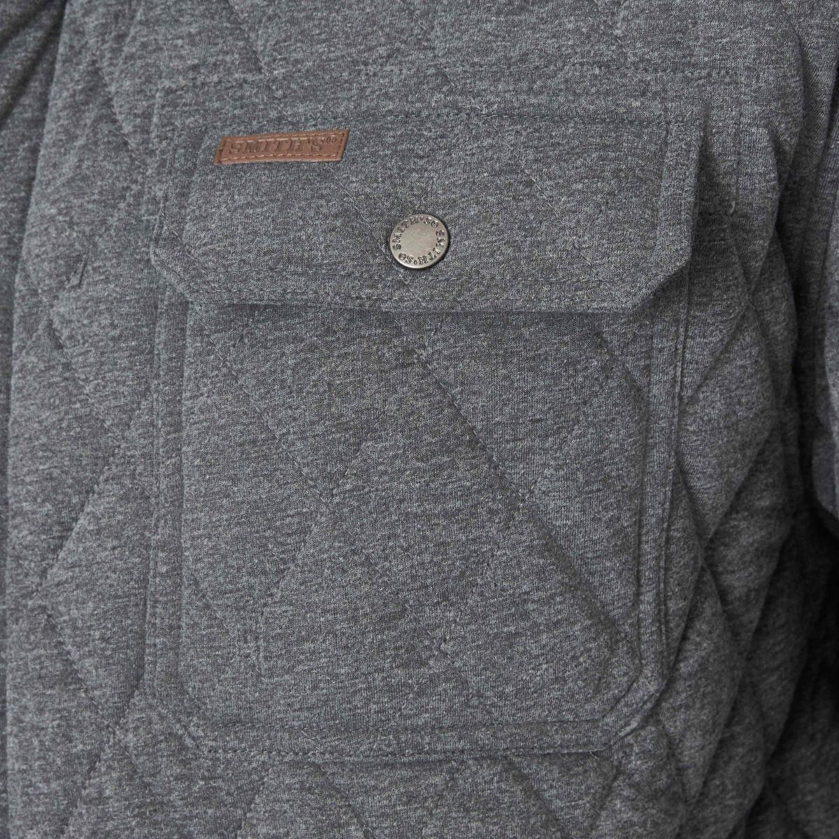 Snap Closure Diamond Quilted Knit Shirt-Jac