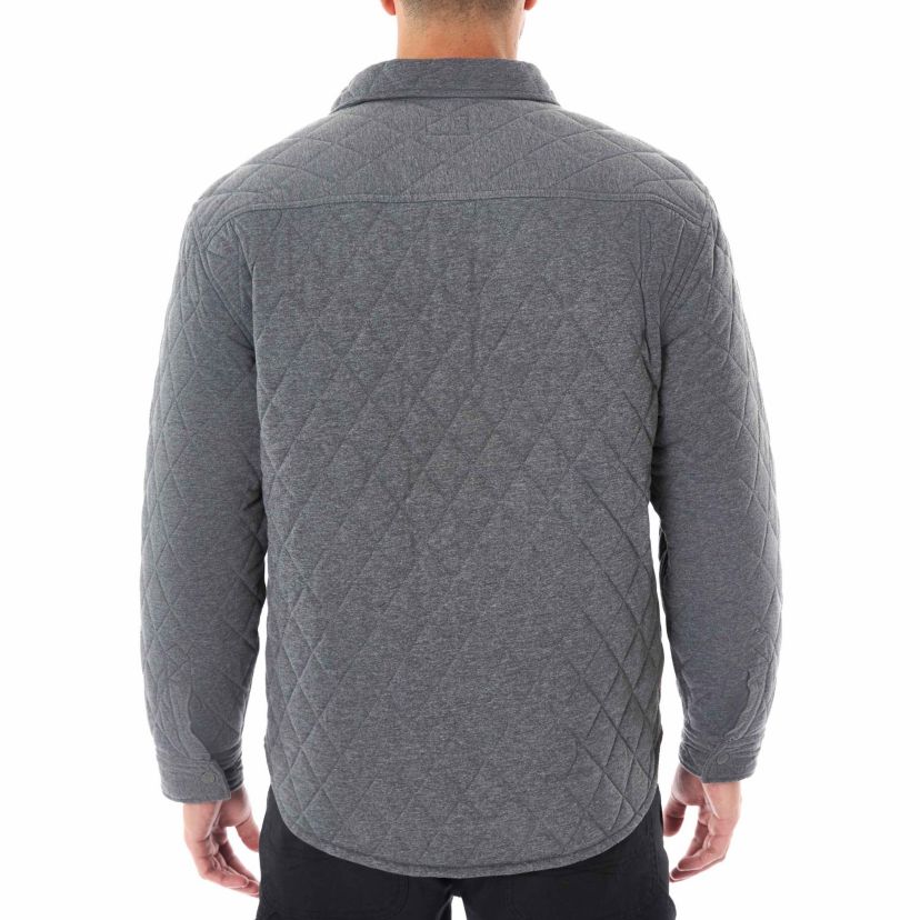 Big & Tall Big Mens Snap Closure Diamond Quilted Knit Shirt-Jac