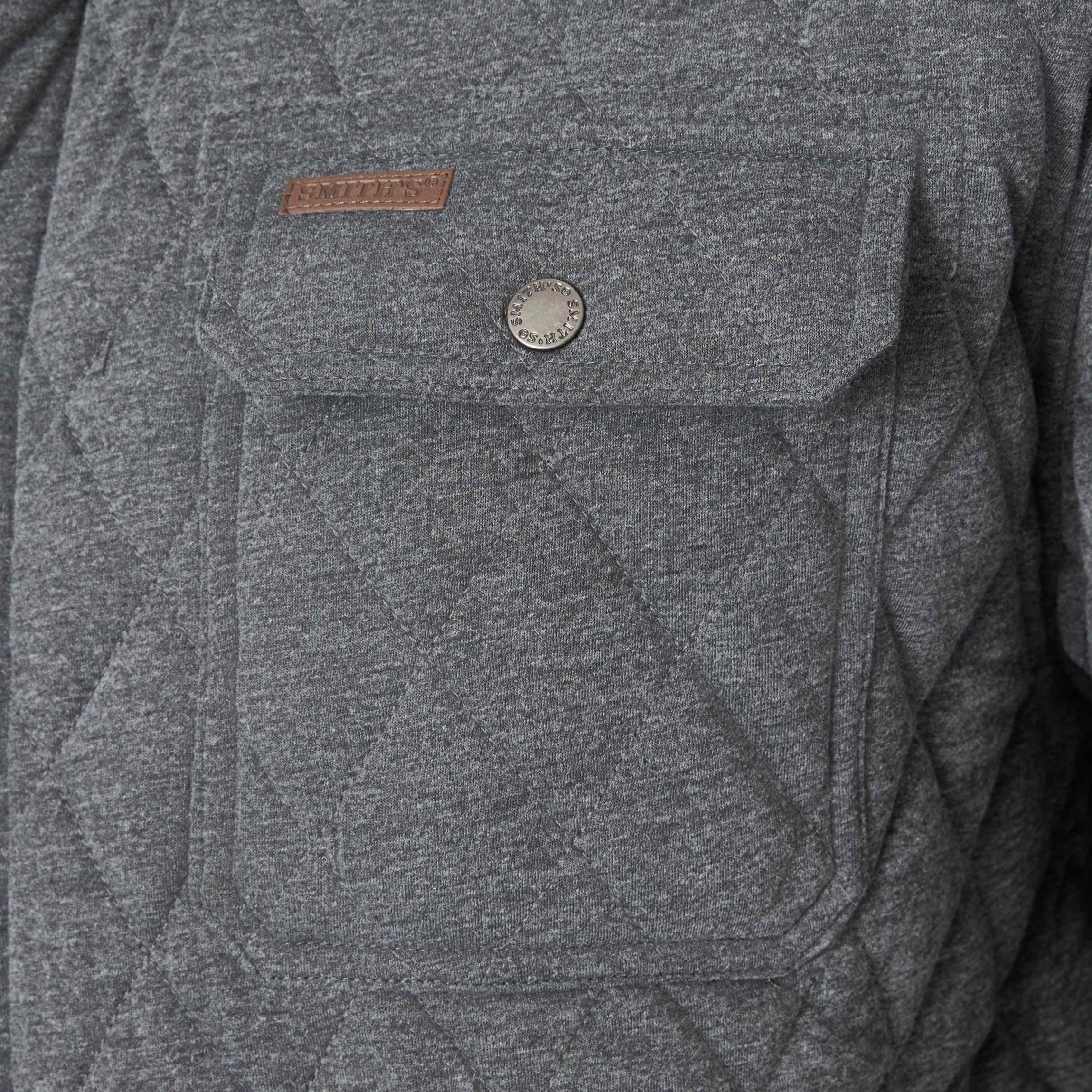 Big & Tall Big Mens Snap Closure Diamond Quilted Knit Shirt-Jac