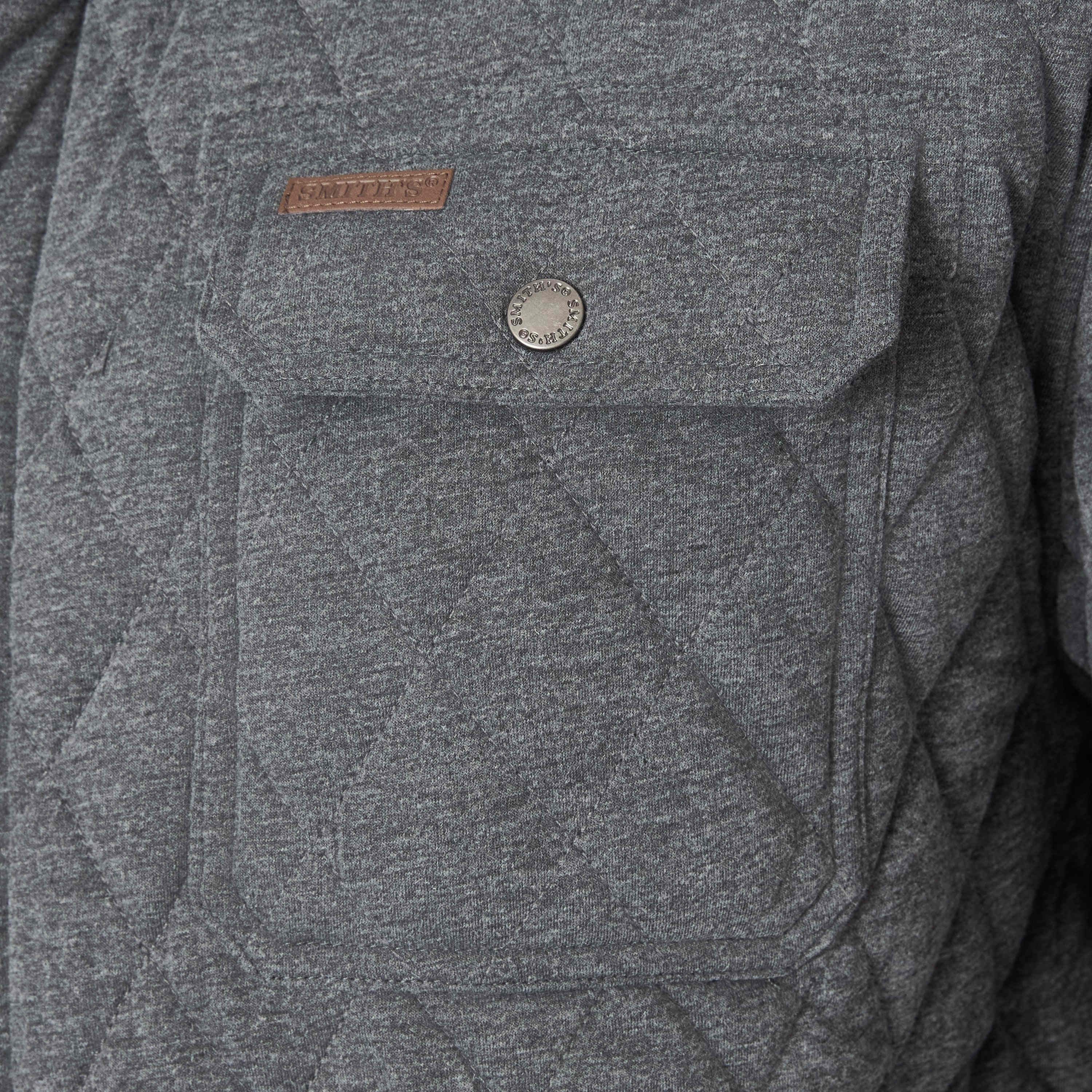 Big & Tall Big Mens Snap Closure Diamond Quilted Knit Shirt-Jac