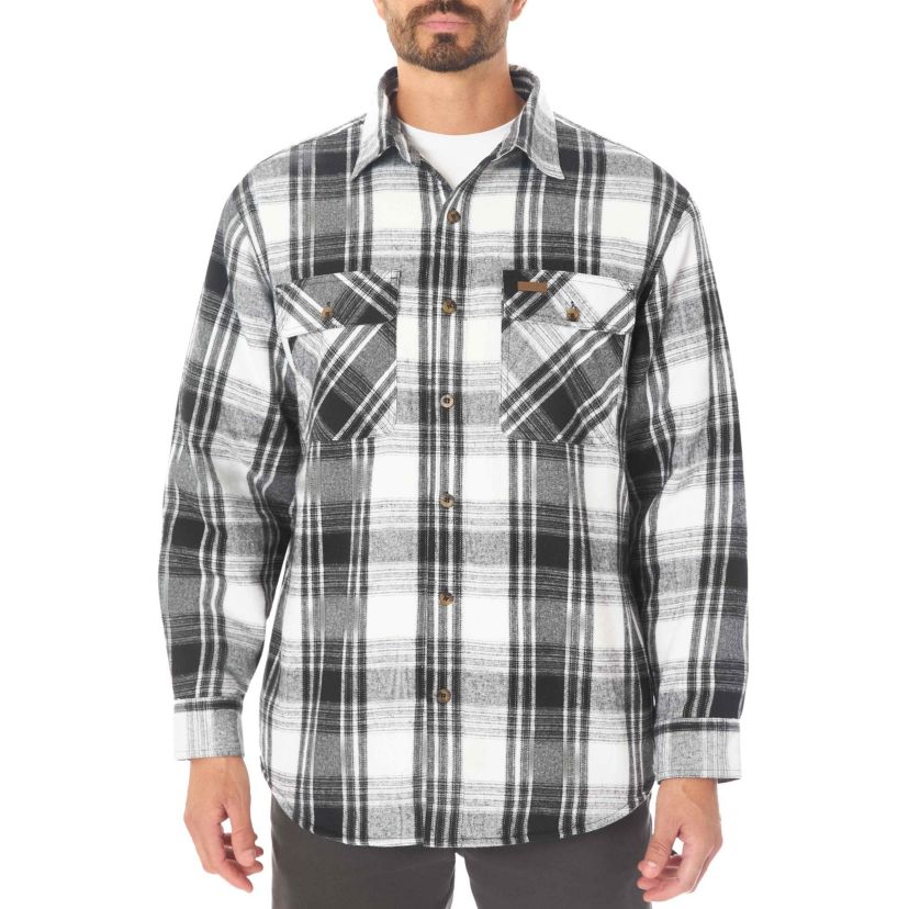 Sherpa-Lined Flannel Shirt-Jacket